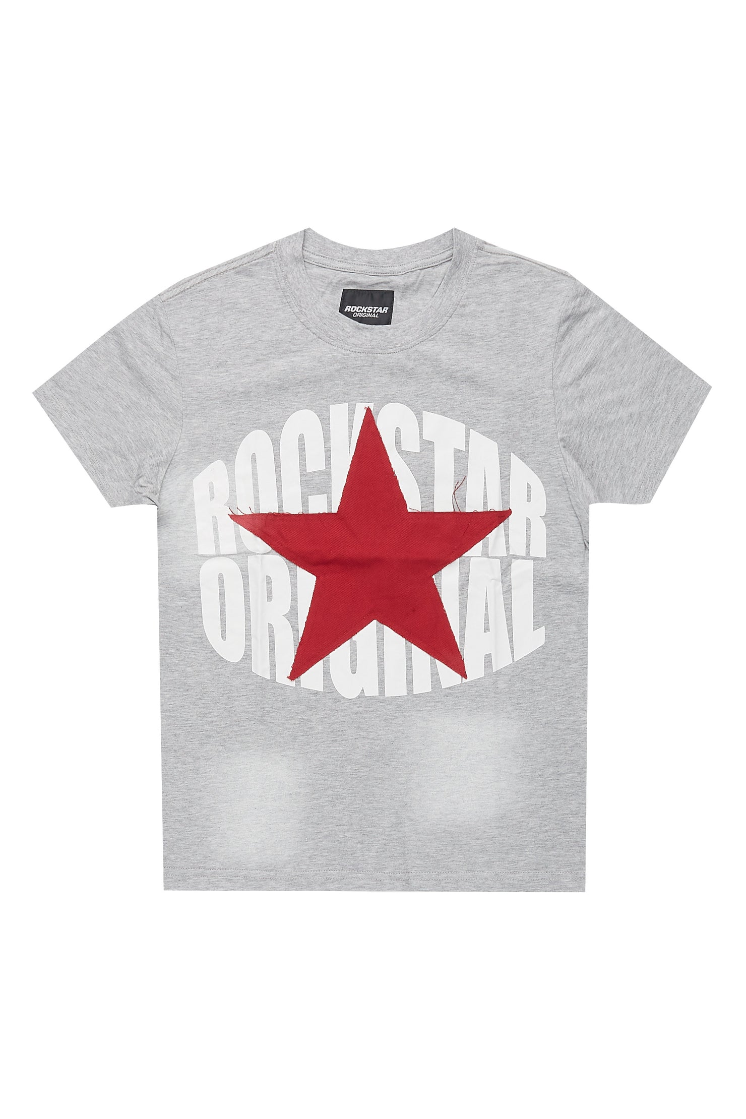 Boys State Heather Grey Graphic T-Shirt with Patch