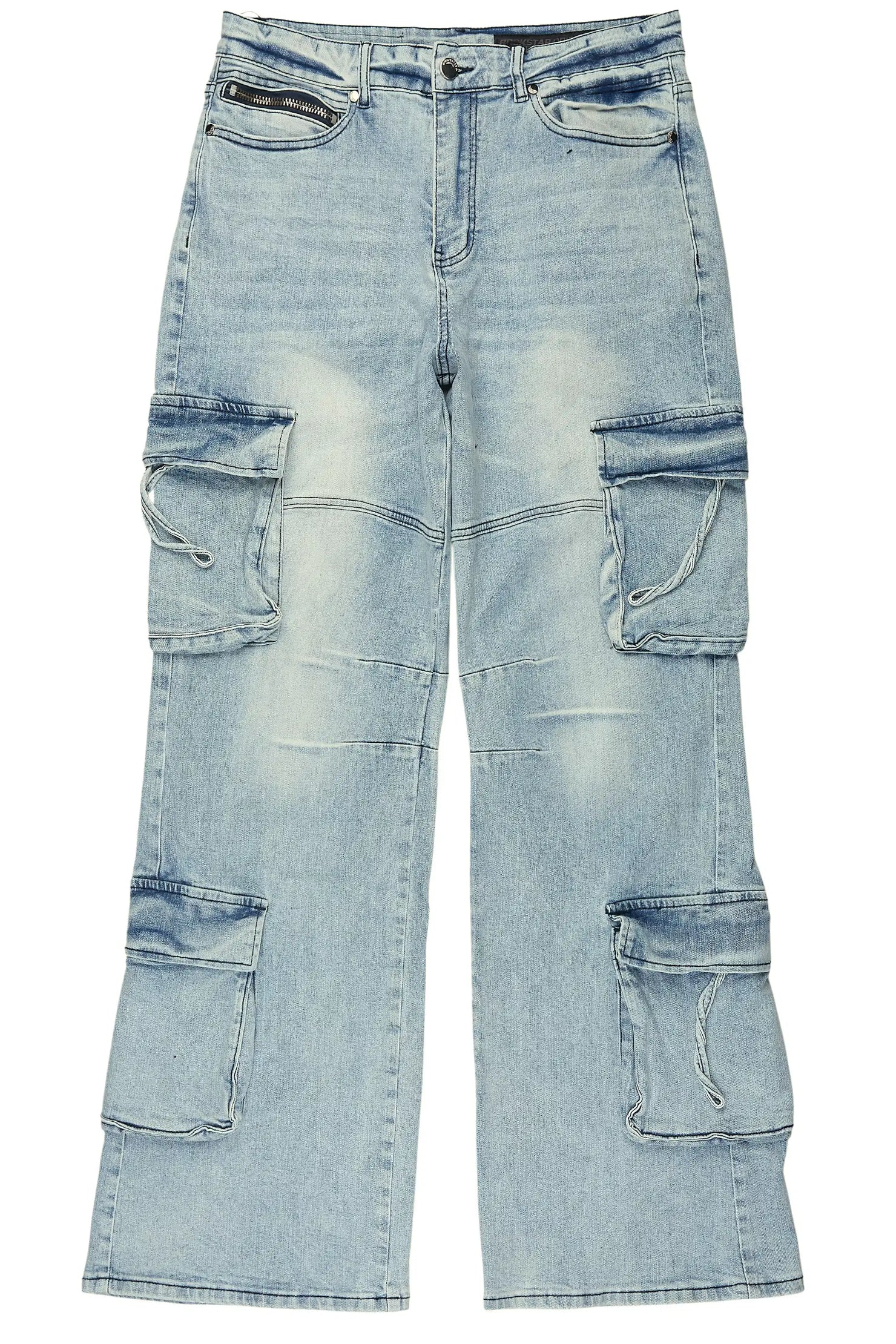 Tore Light Blue Baggy Cargo Jean