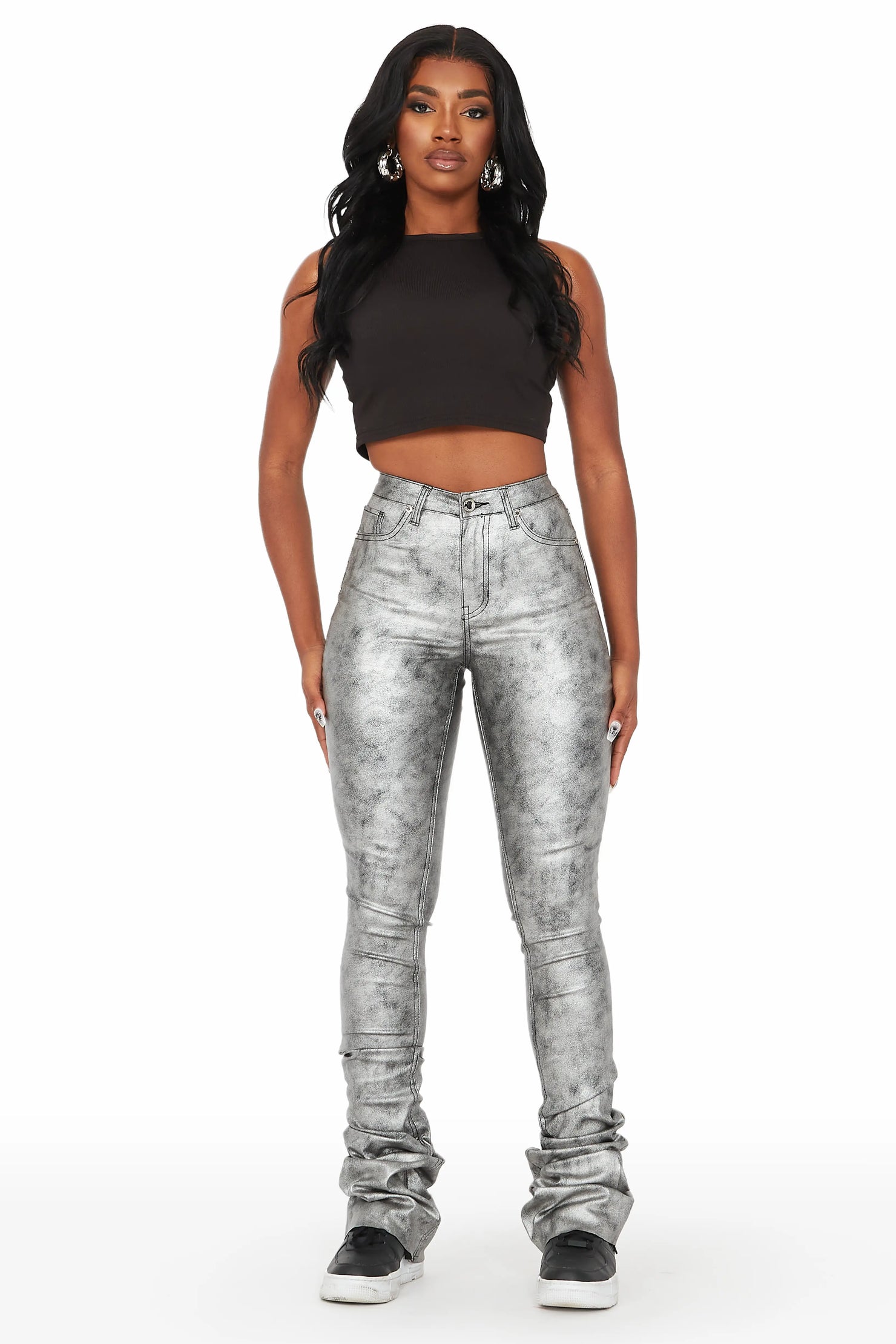 Kamila Silver Super Stacked Pant