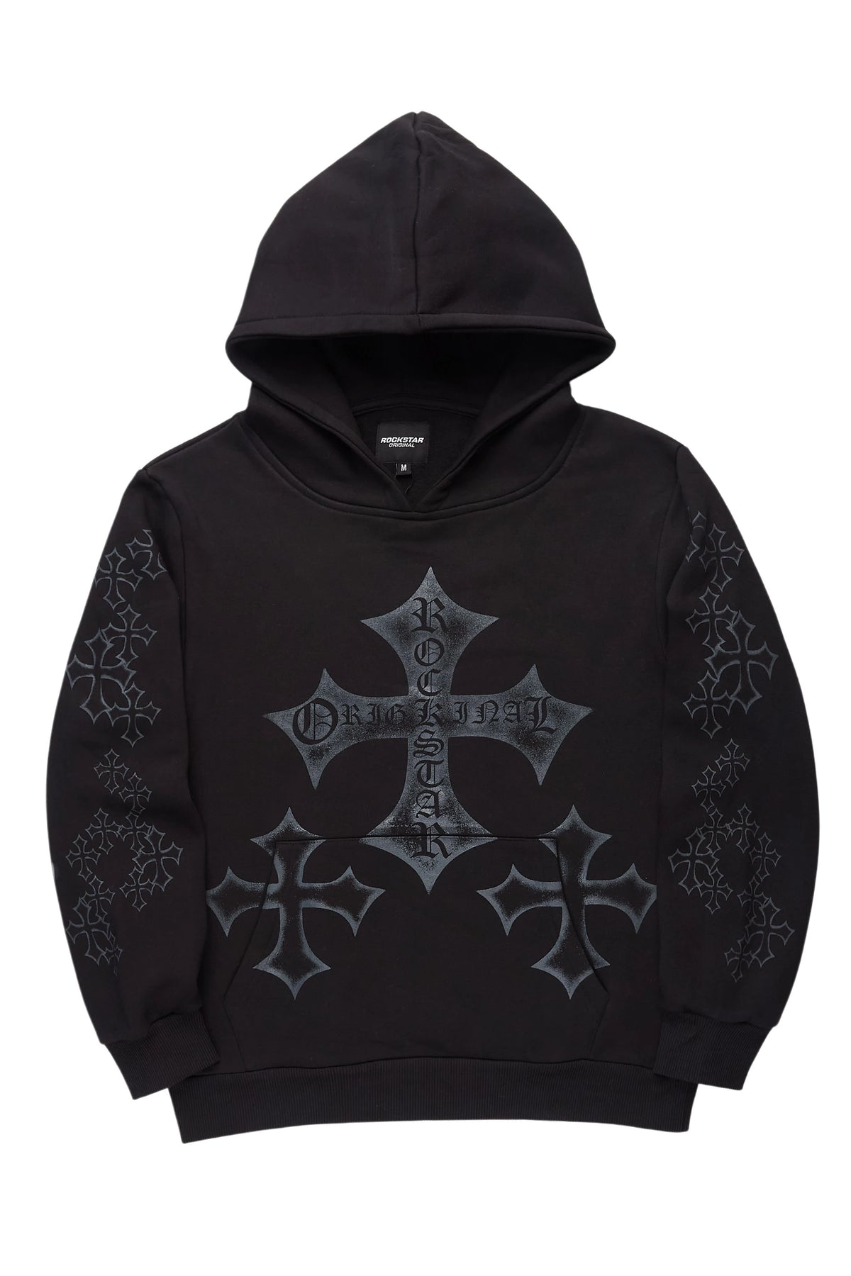 Marzion Black Graphic Hoodie
