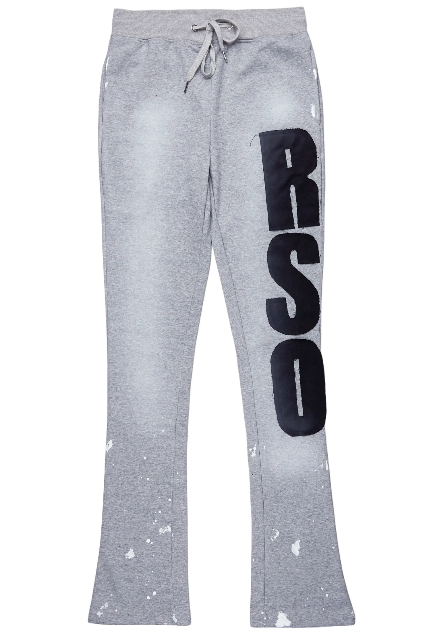 Acotas Grey Patchwork Stacked Flare Pants