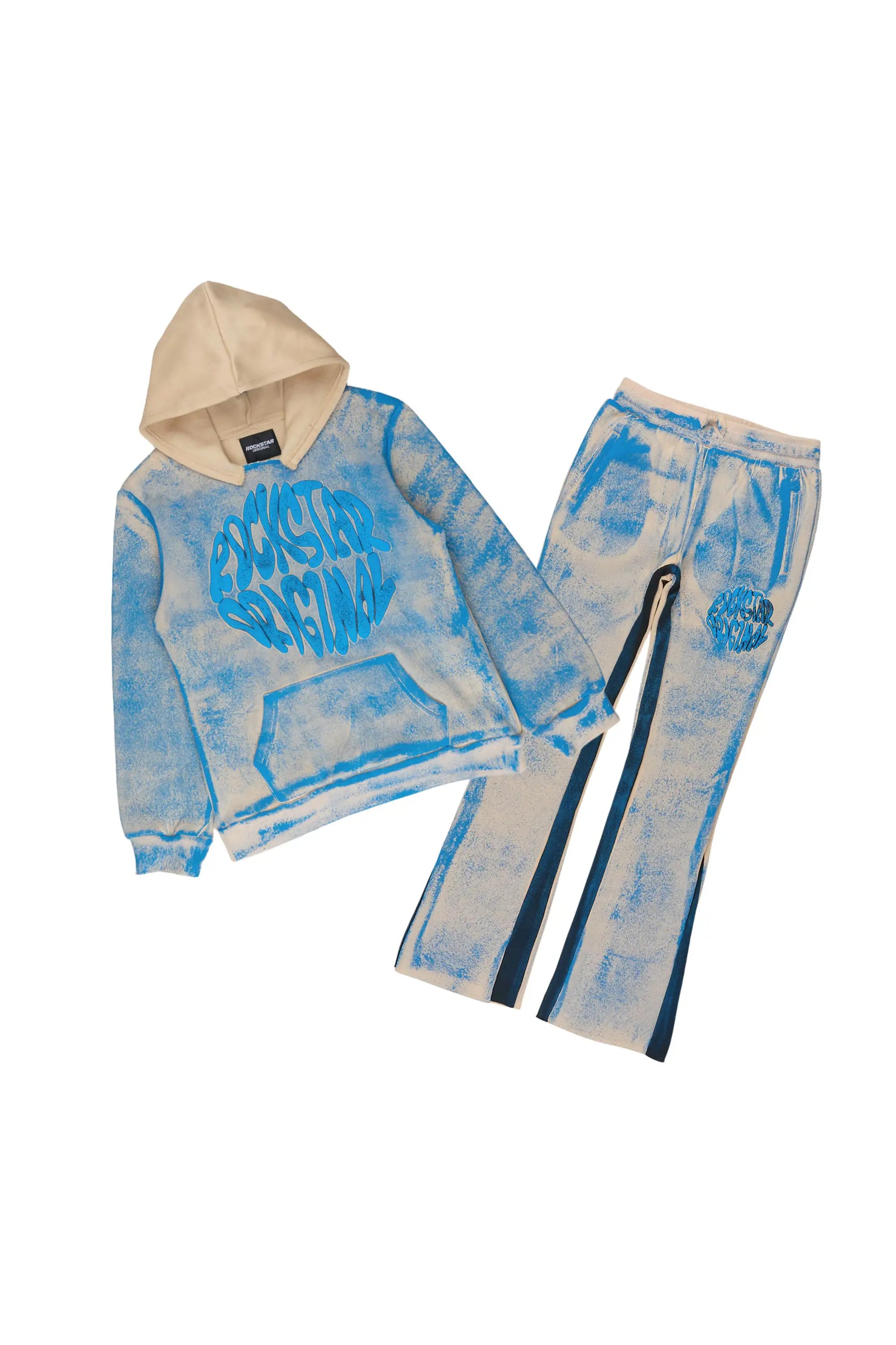 Boys Thier Tan/Blue Stacked Track Set