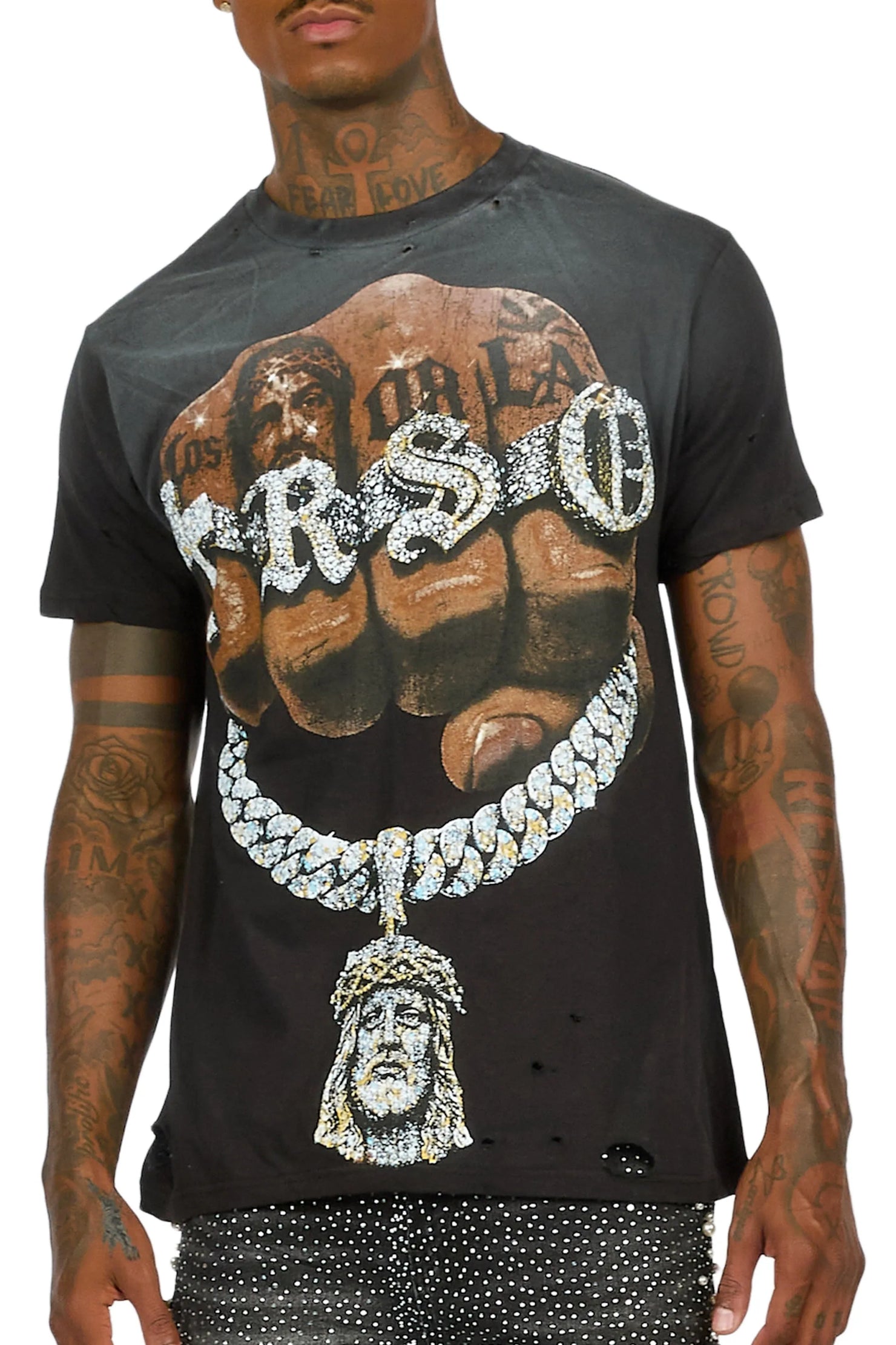 Echo Black Oversized Graphic T-Shirt