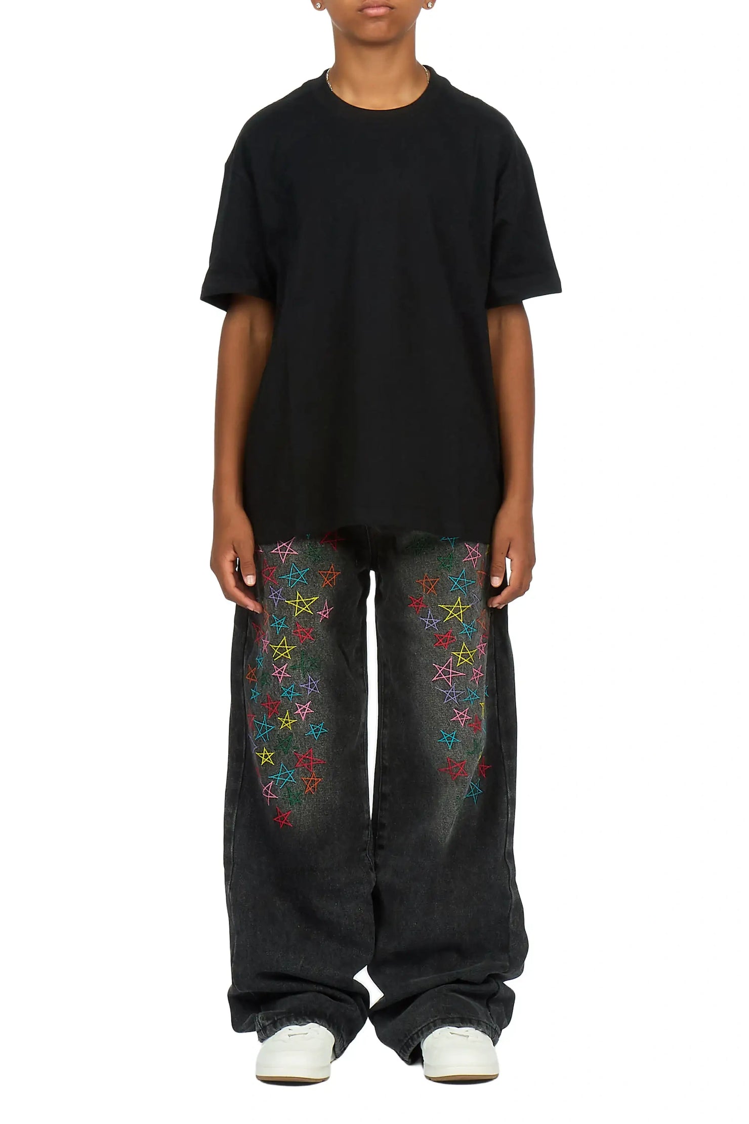 Boys Levi Washed Black Baggy Fit Jean