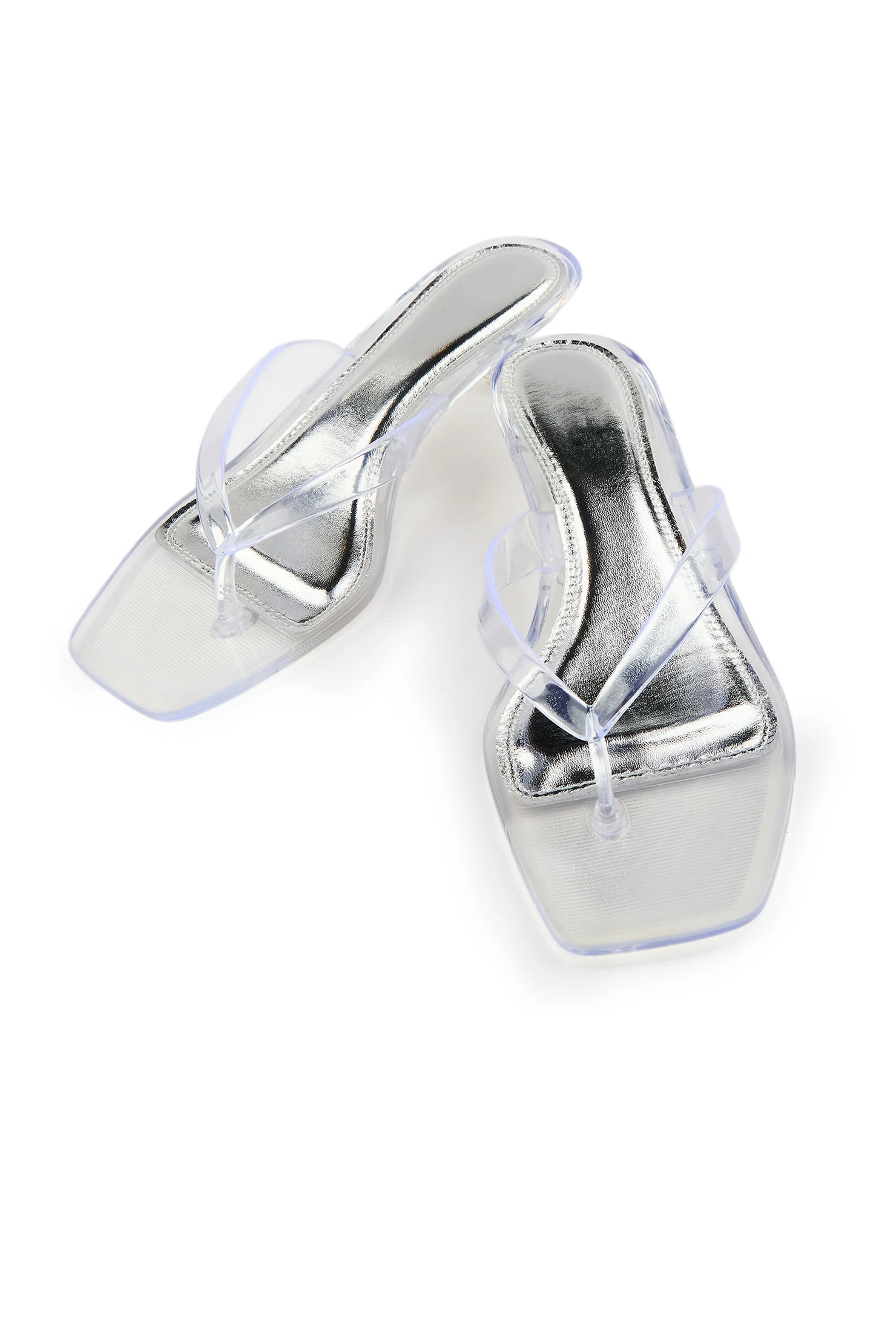 Donavana Clear Heeled Thong Sandal