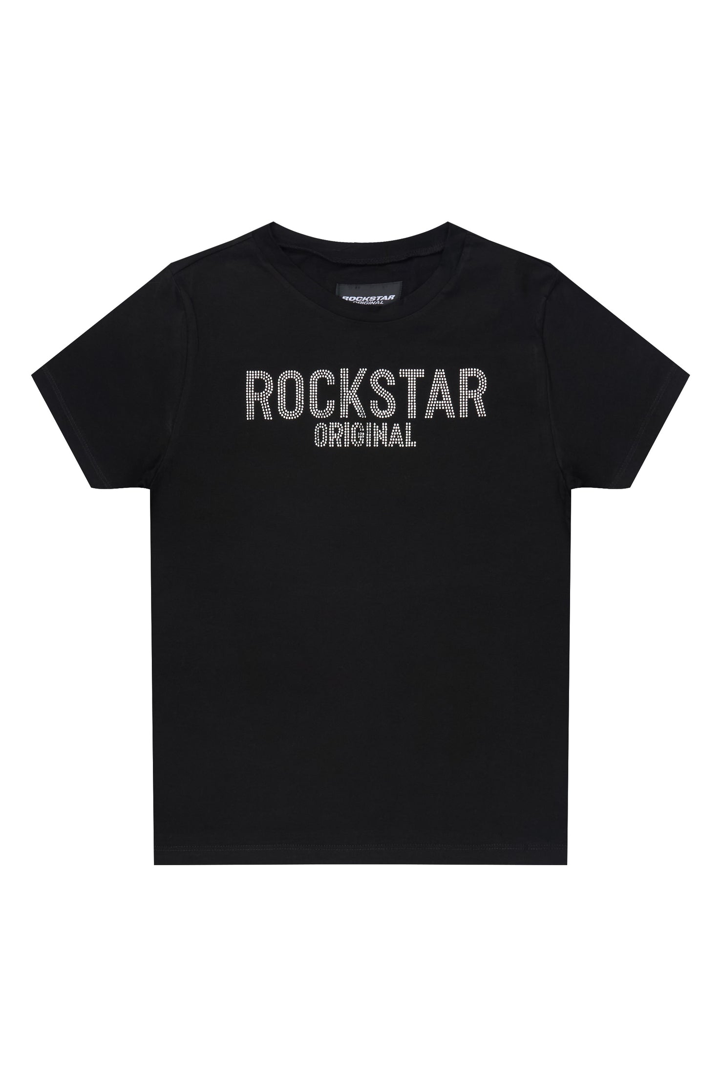 Girls Erikka Black Rhinestone Baby Tee