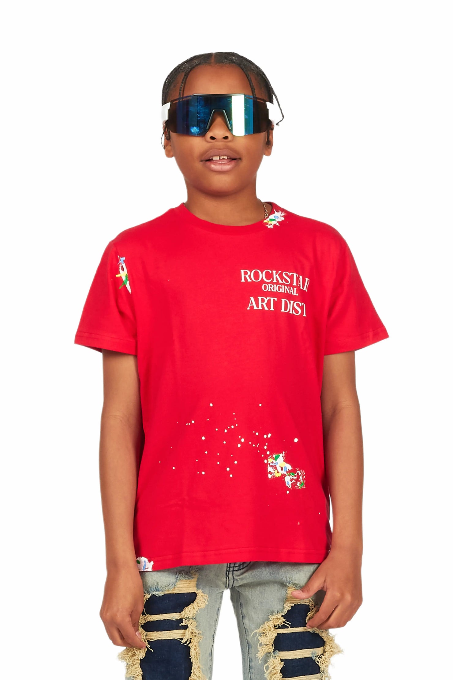 Boys Palmer Red Graphic T-Shirt