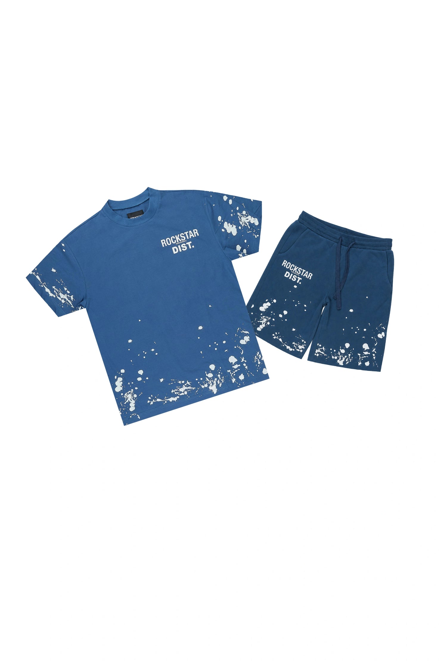 Boys Rafix Navy Graphic T-Shirt/Short Set