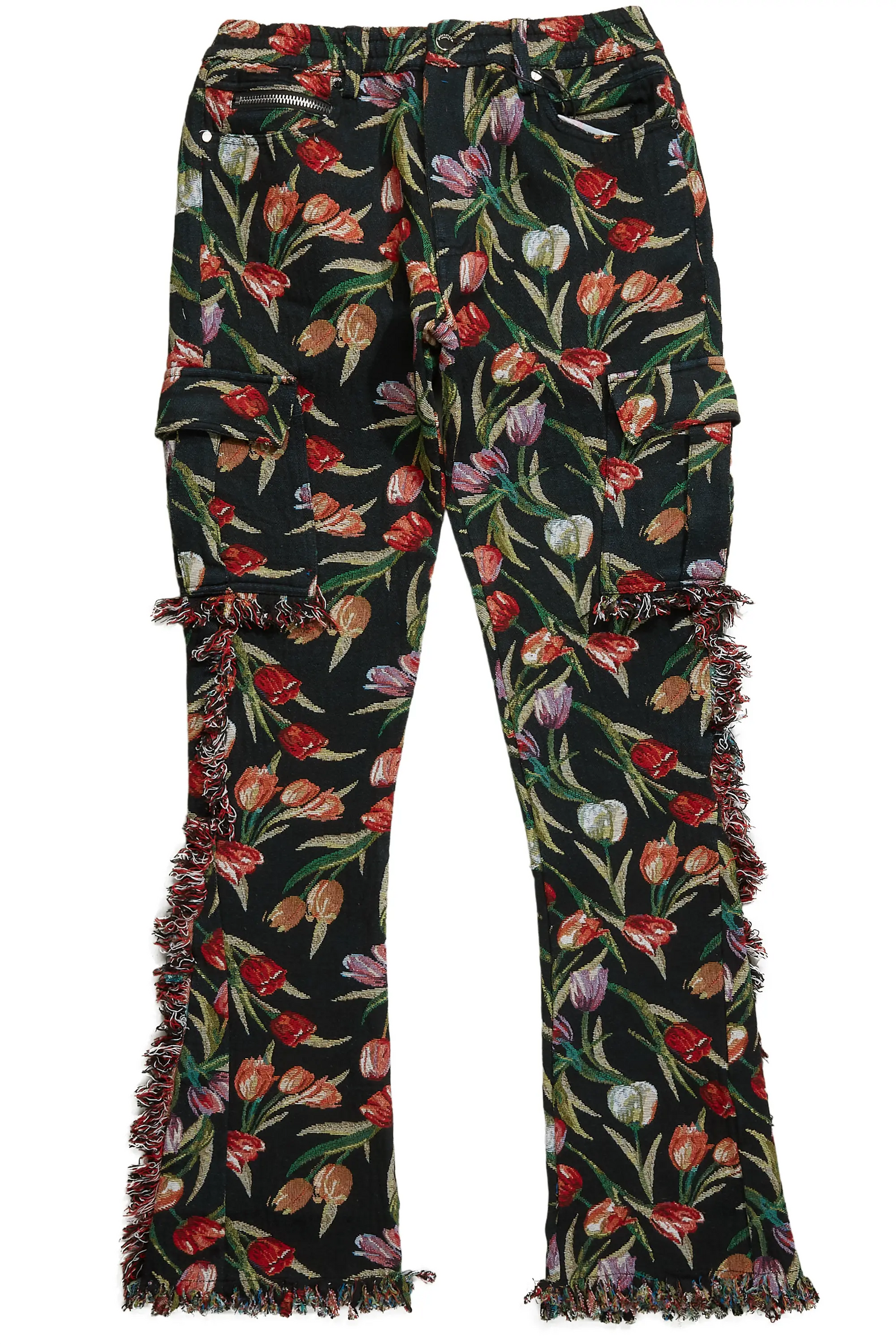 Ayami Black Slim Tapestry Flare Jean