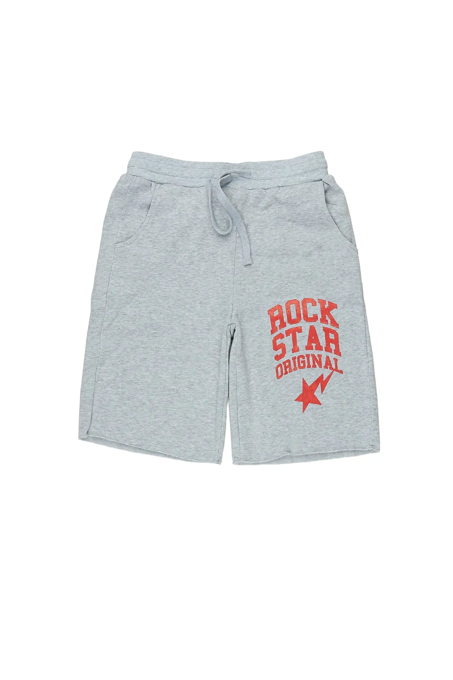 Boys Gerrit Grey/Red Fleece Short