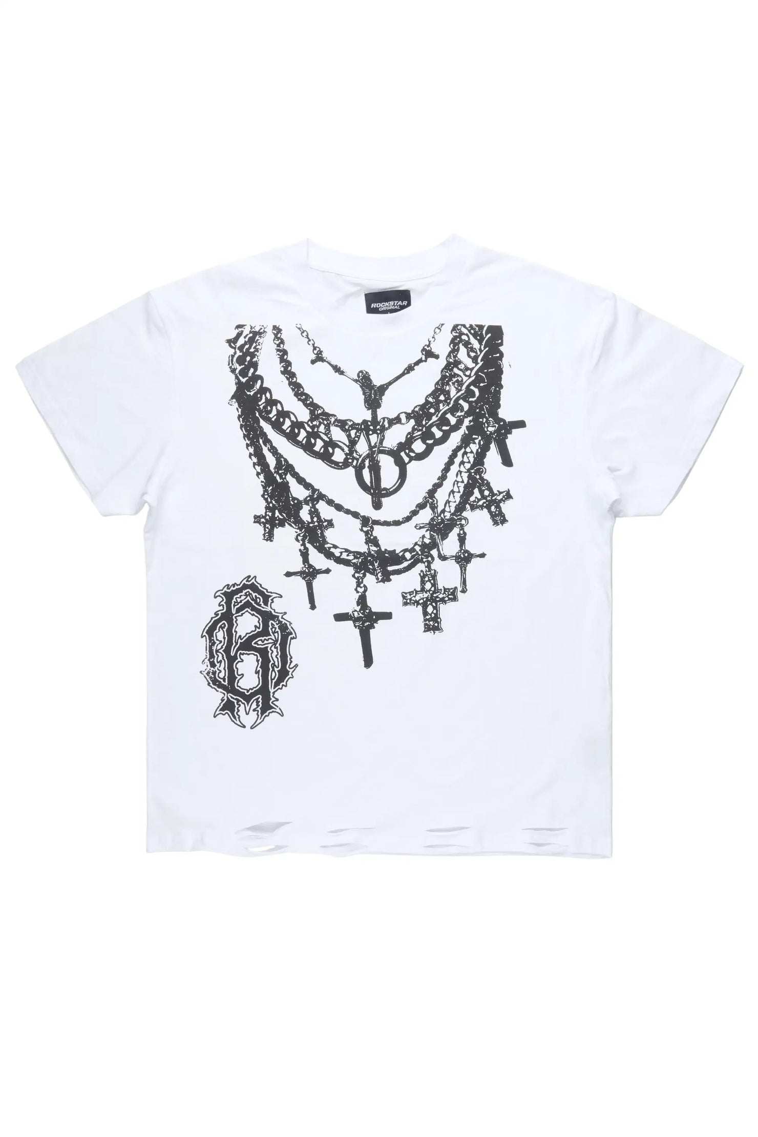 Nyro White Oversized Graphic T-Shirt
