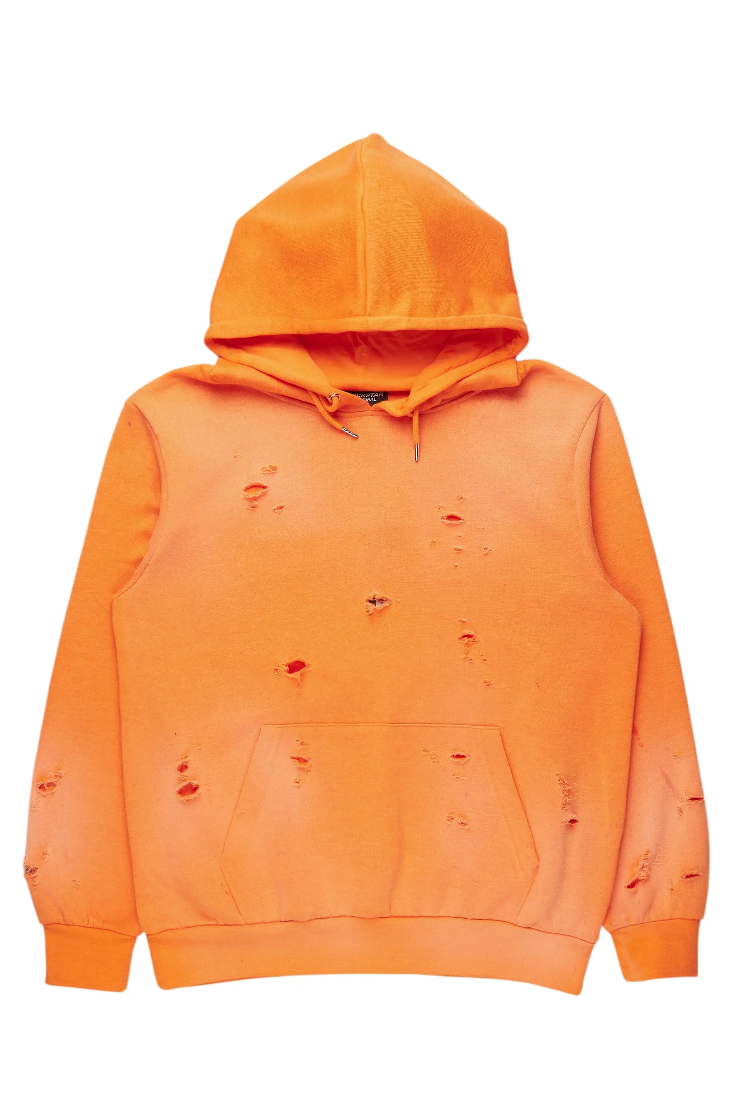 Baki Orange Distressed Hoodie