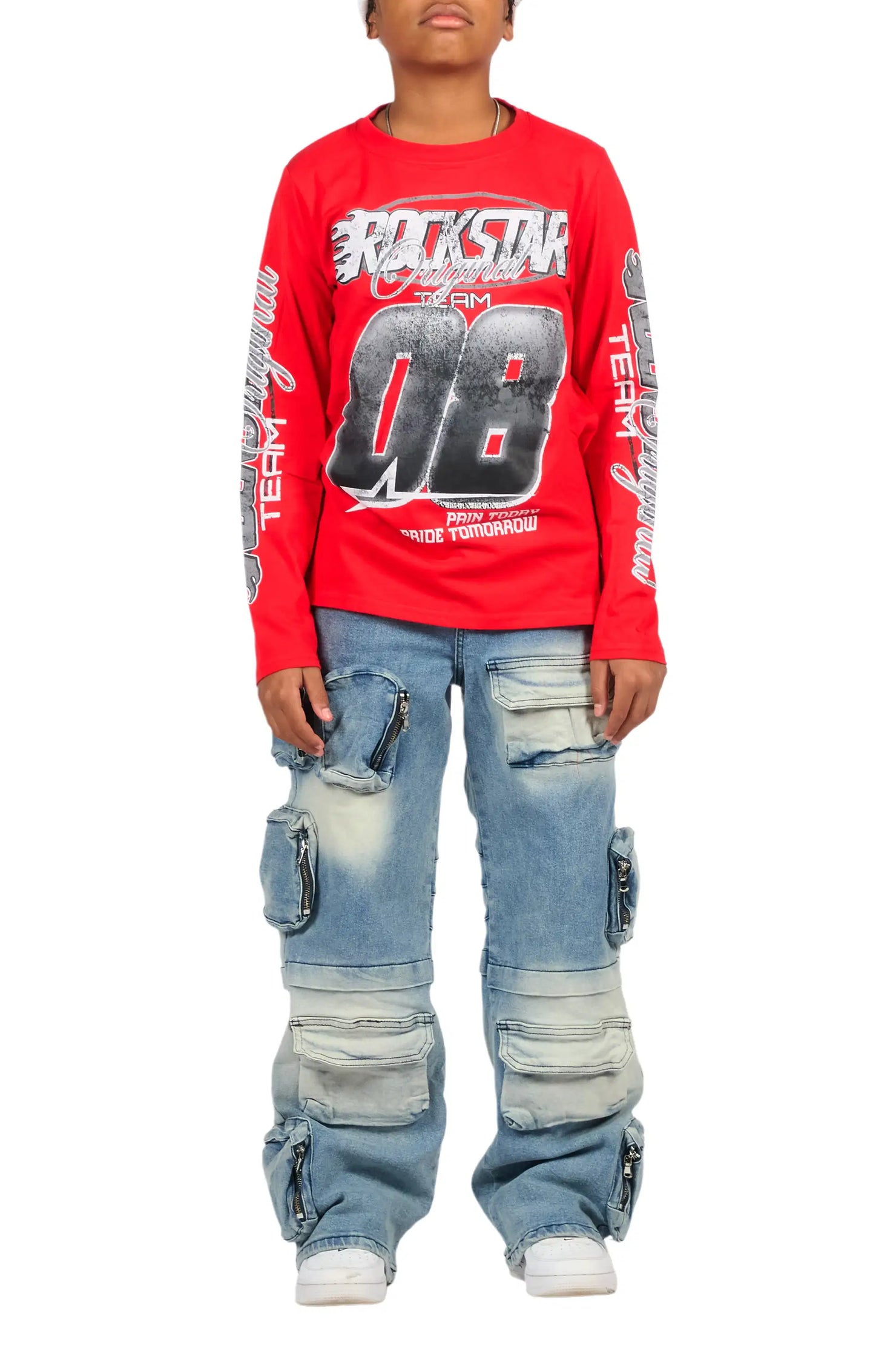 Boys Pocketeer Tint Baggy Fit Cargo Jean