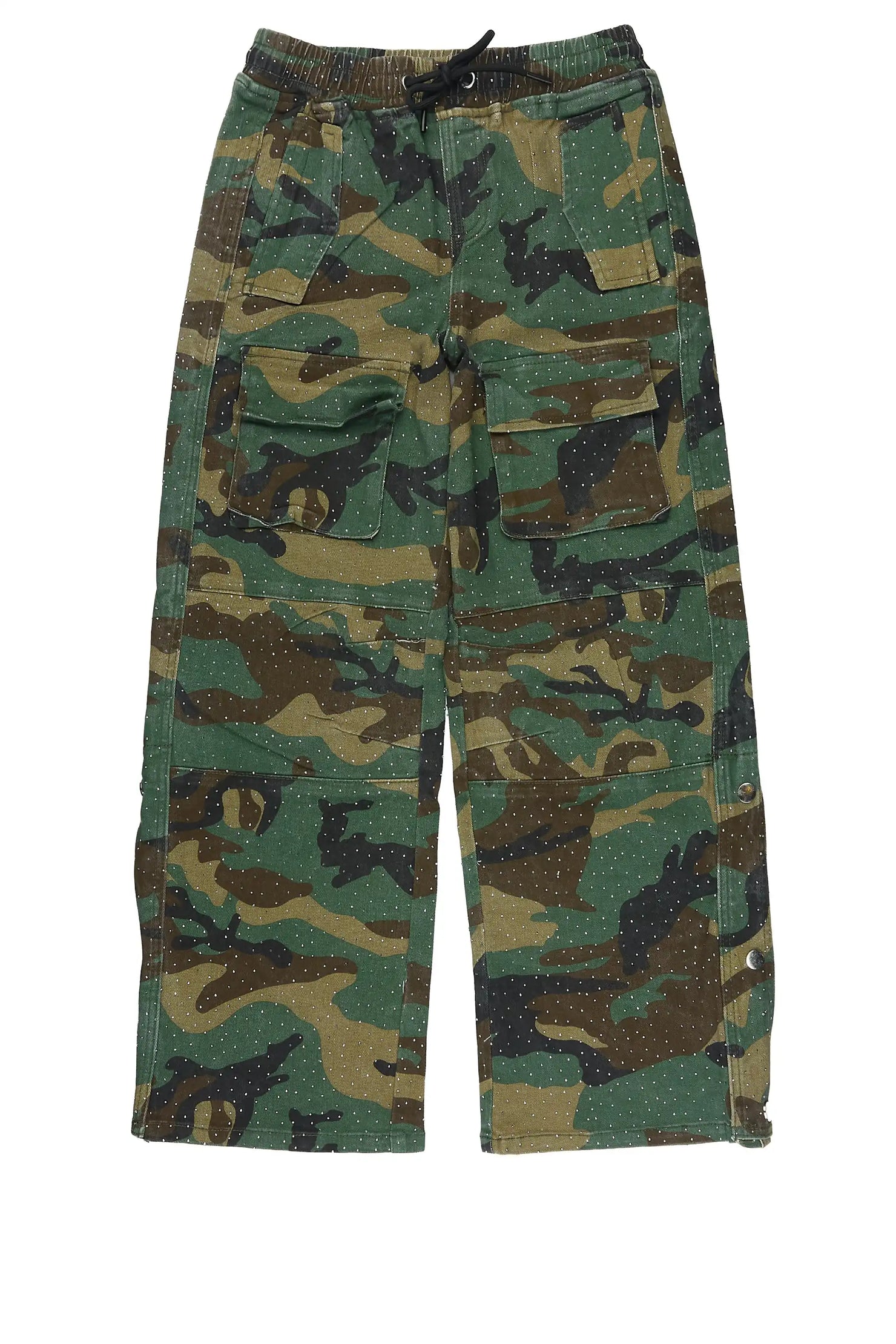 Boys Yuri Rhinestone Camo Baggy Fit Jean