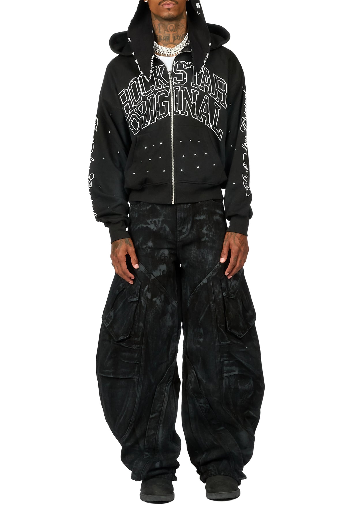 Tren Black Oil Wash Barrel Fit Jean