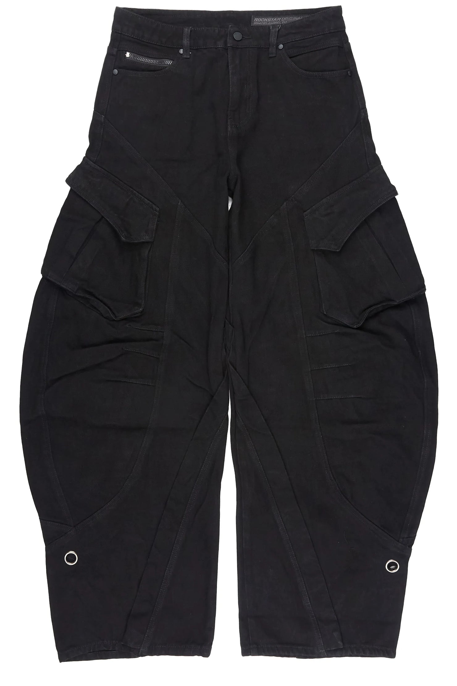 Tren Black Oil Wash Barrel Fit Jean