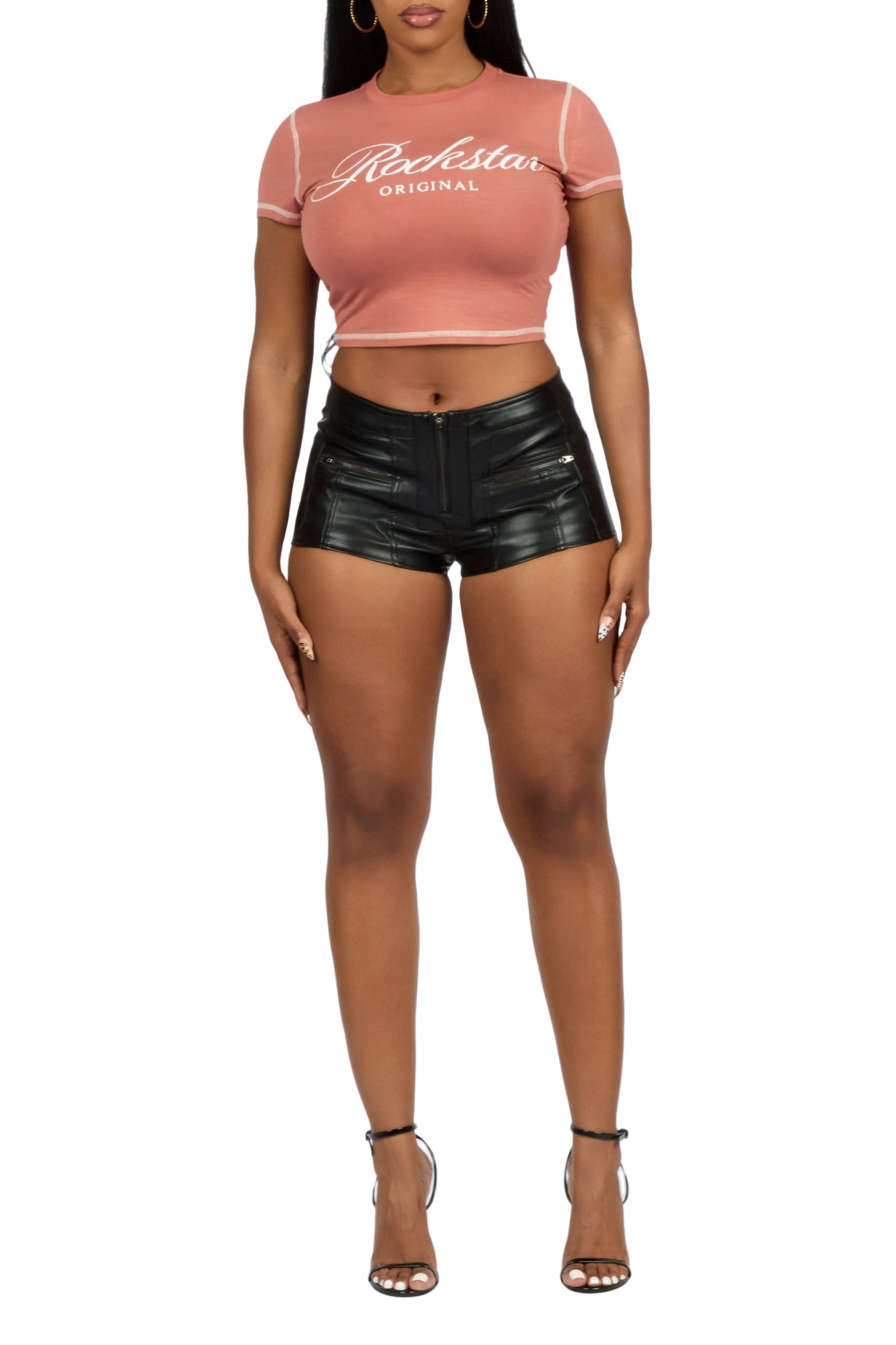 Sharae Mocha Baby Tee Shirt