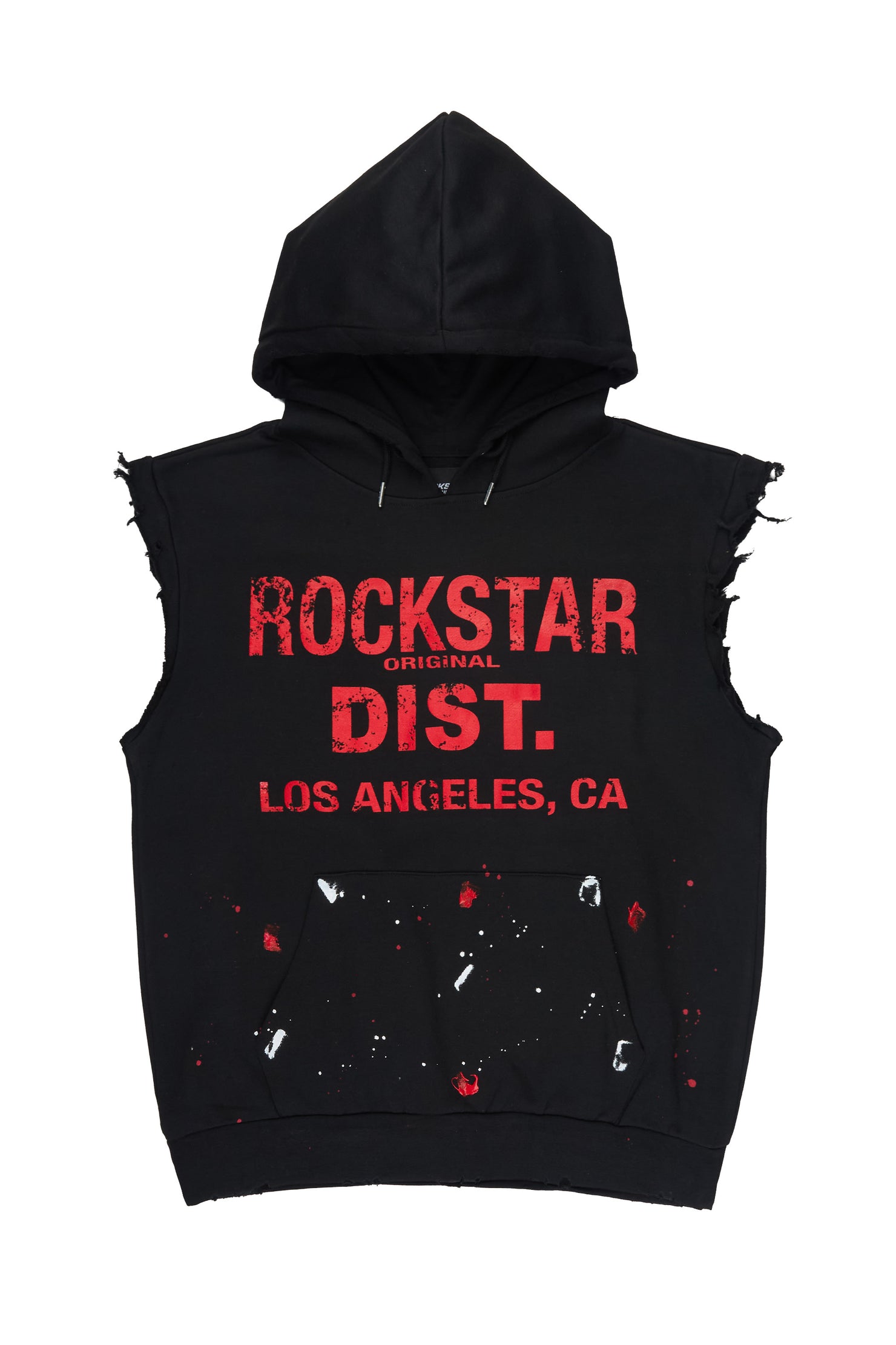 Scottie  Black Cut Sleeve Hoodie