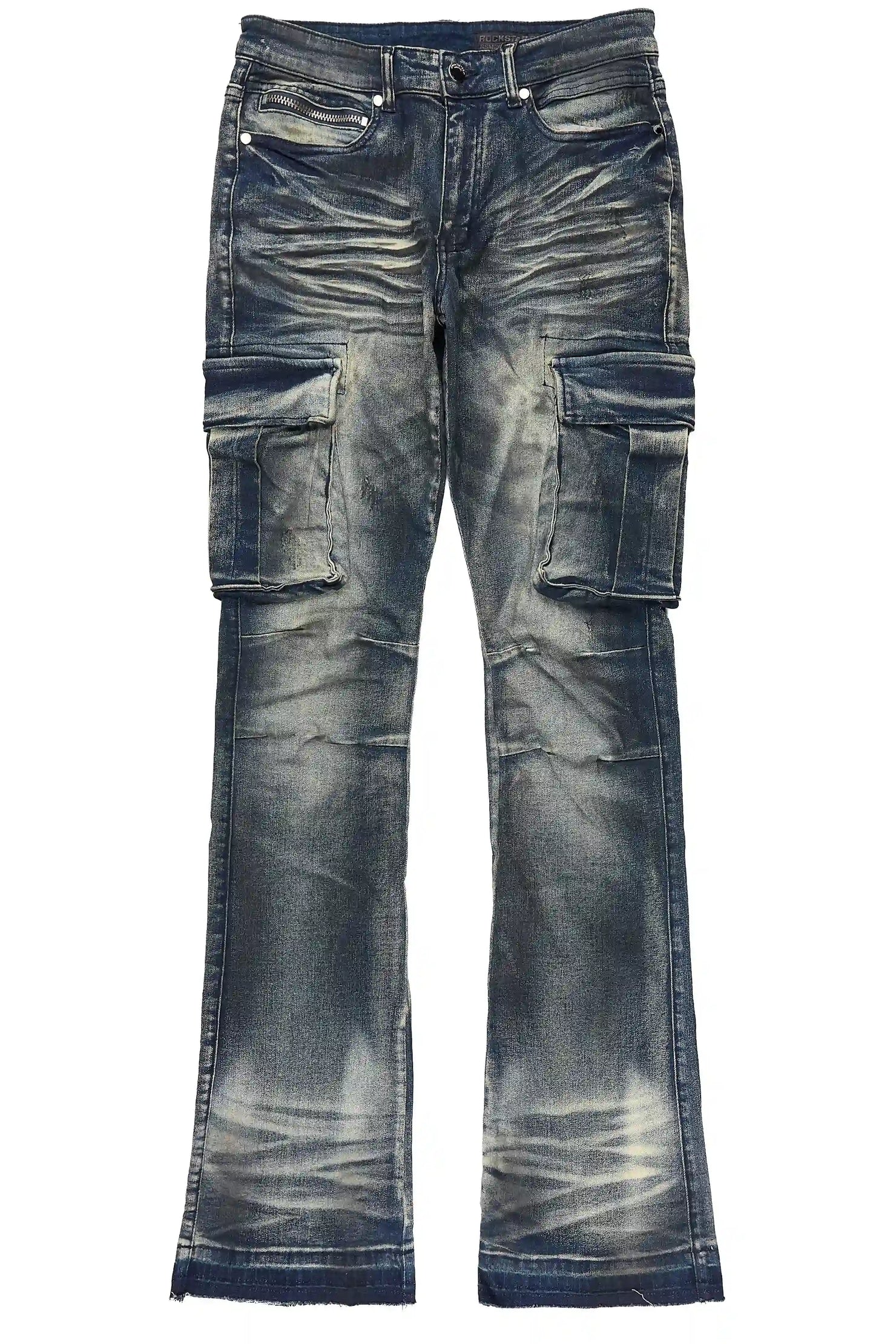 Cruz Dark Blue Stacked Fit Jean