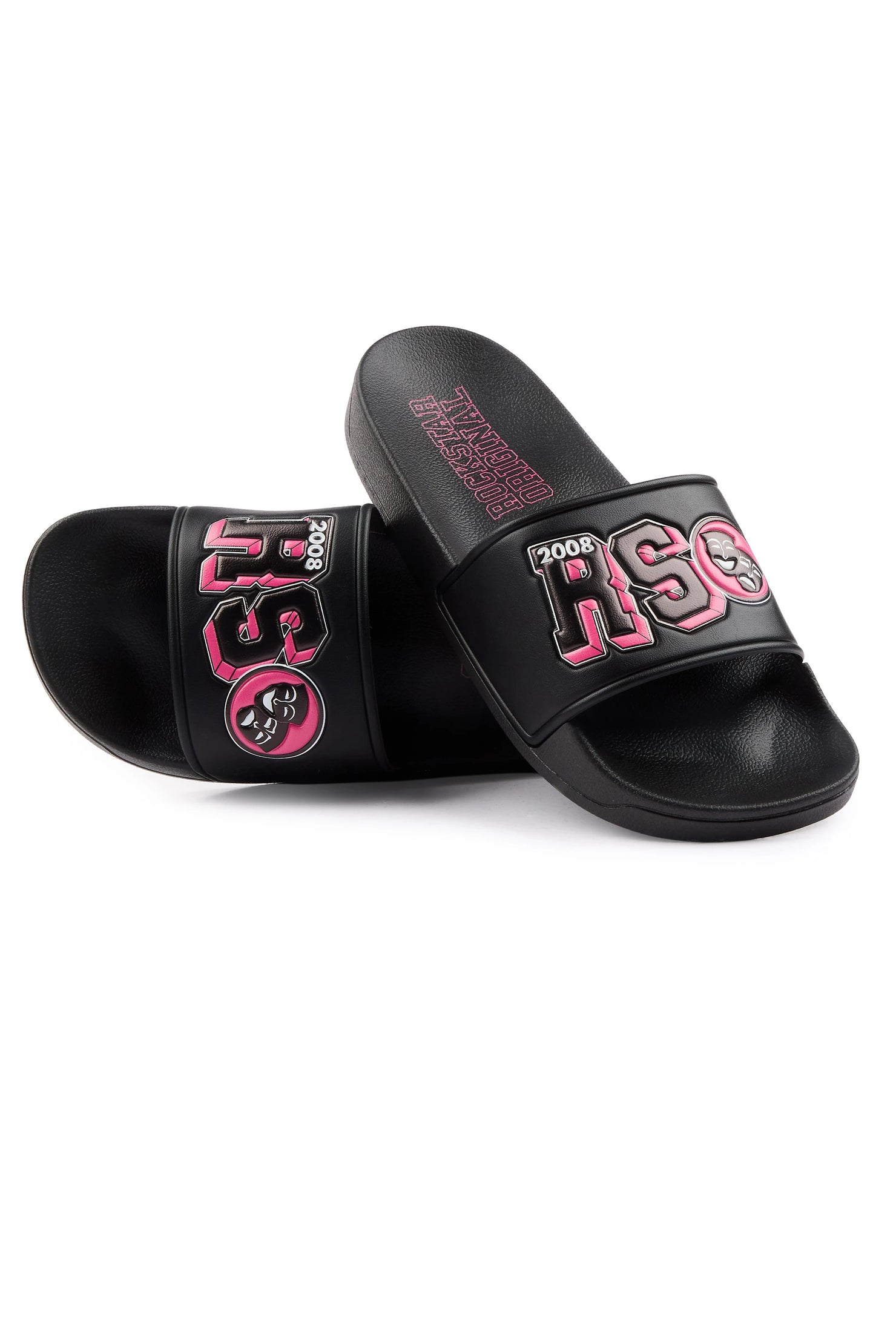 Leslee Black/Pink Slides