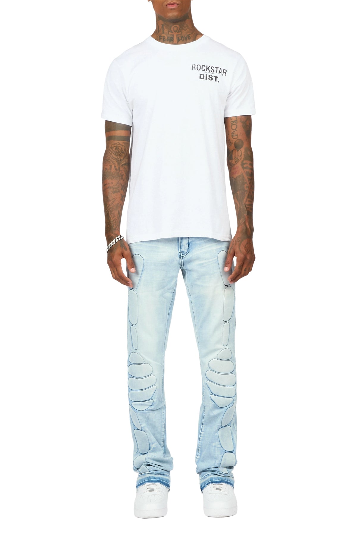 Racier Blue Stacked Fit Jean