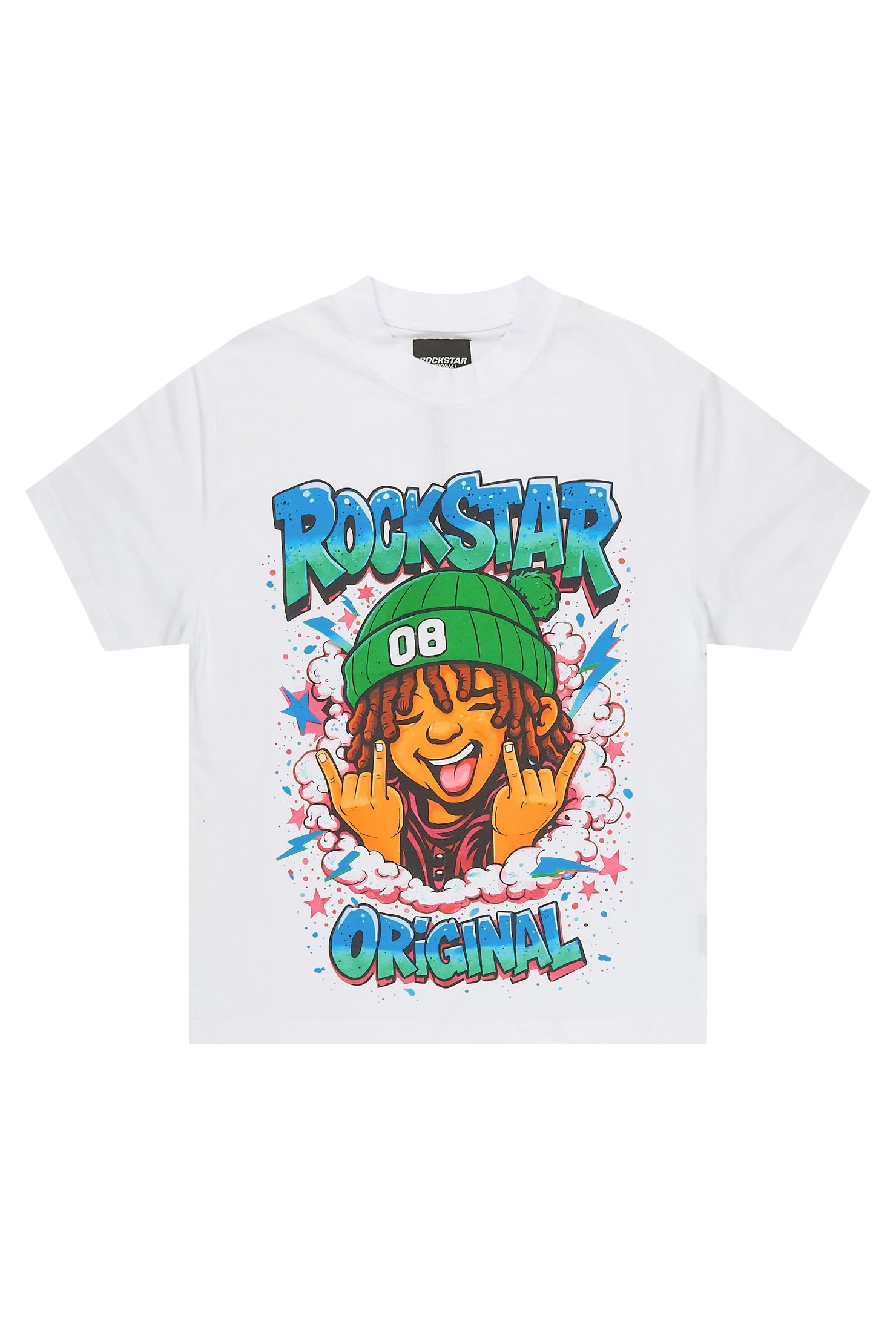 Boys Ace White Graphic T-Shirt