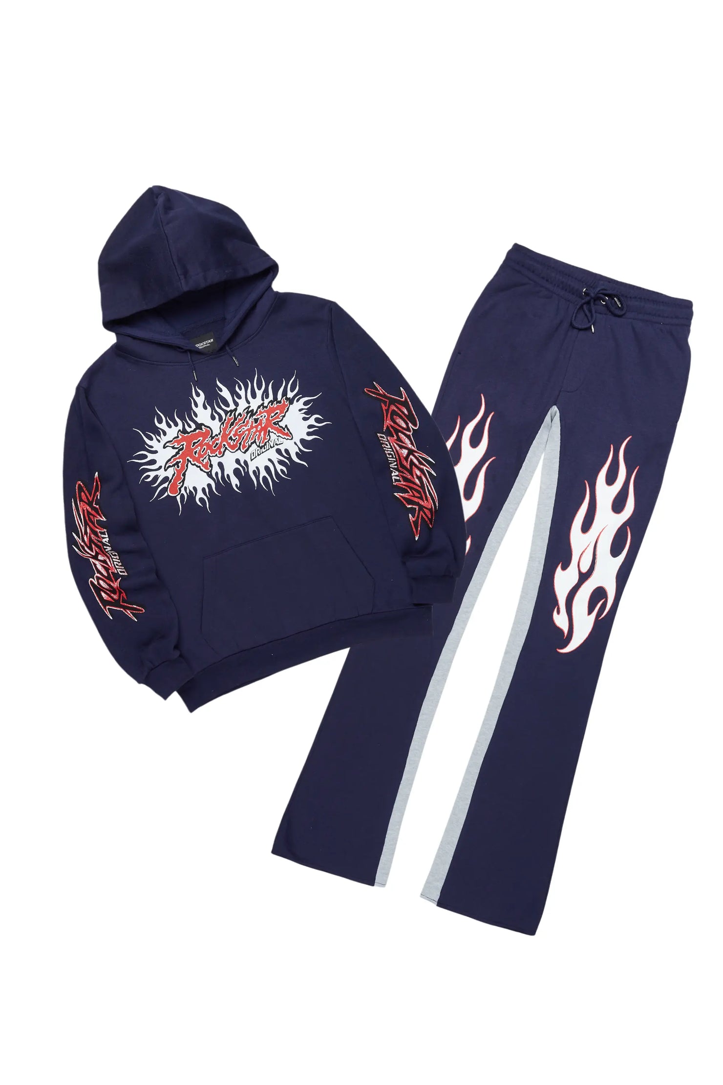 Tidus Navy Hoodie Baggy Fit Pant Track Set