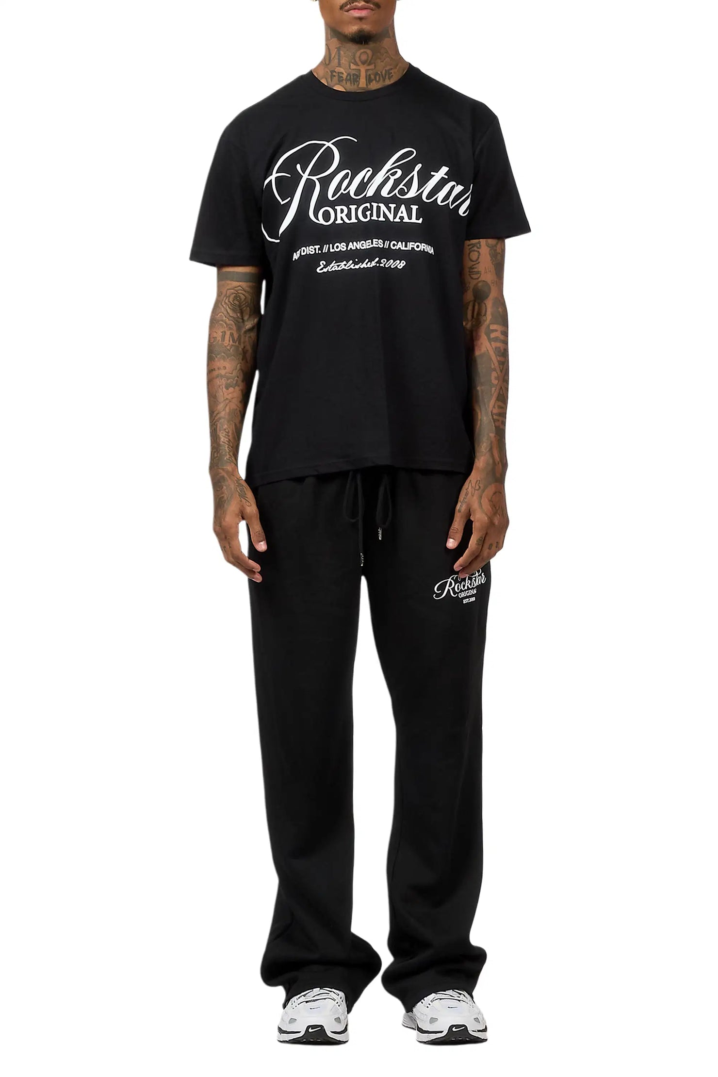 Cero Black/White T-Shirt/Relaxed Track Set