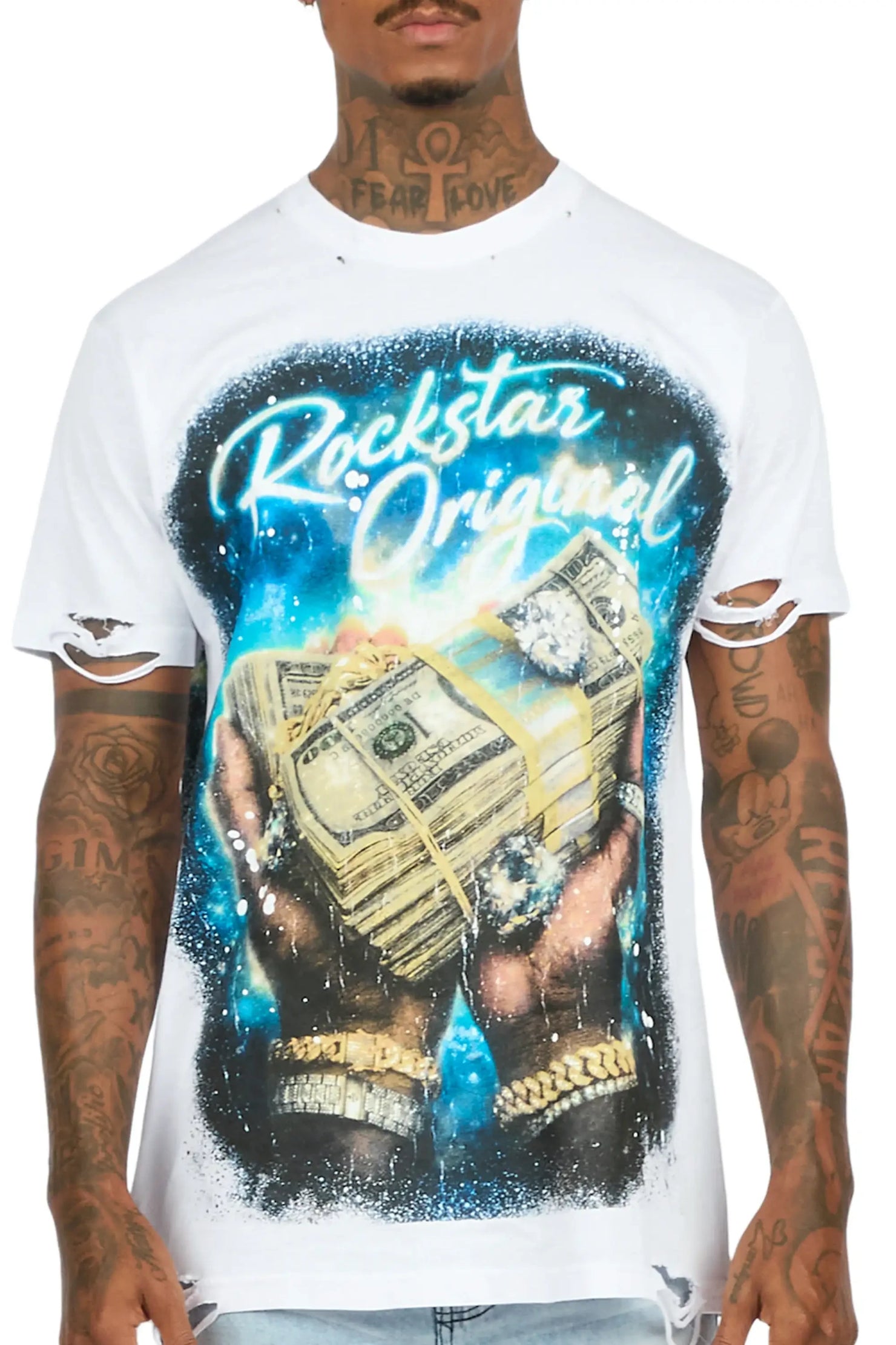 Contreras White Oversized Graphic T-Shirt