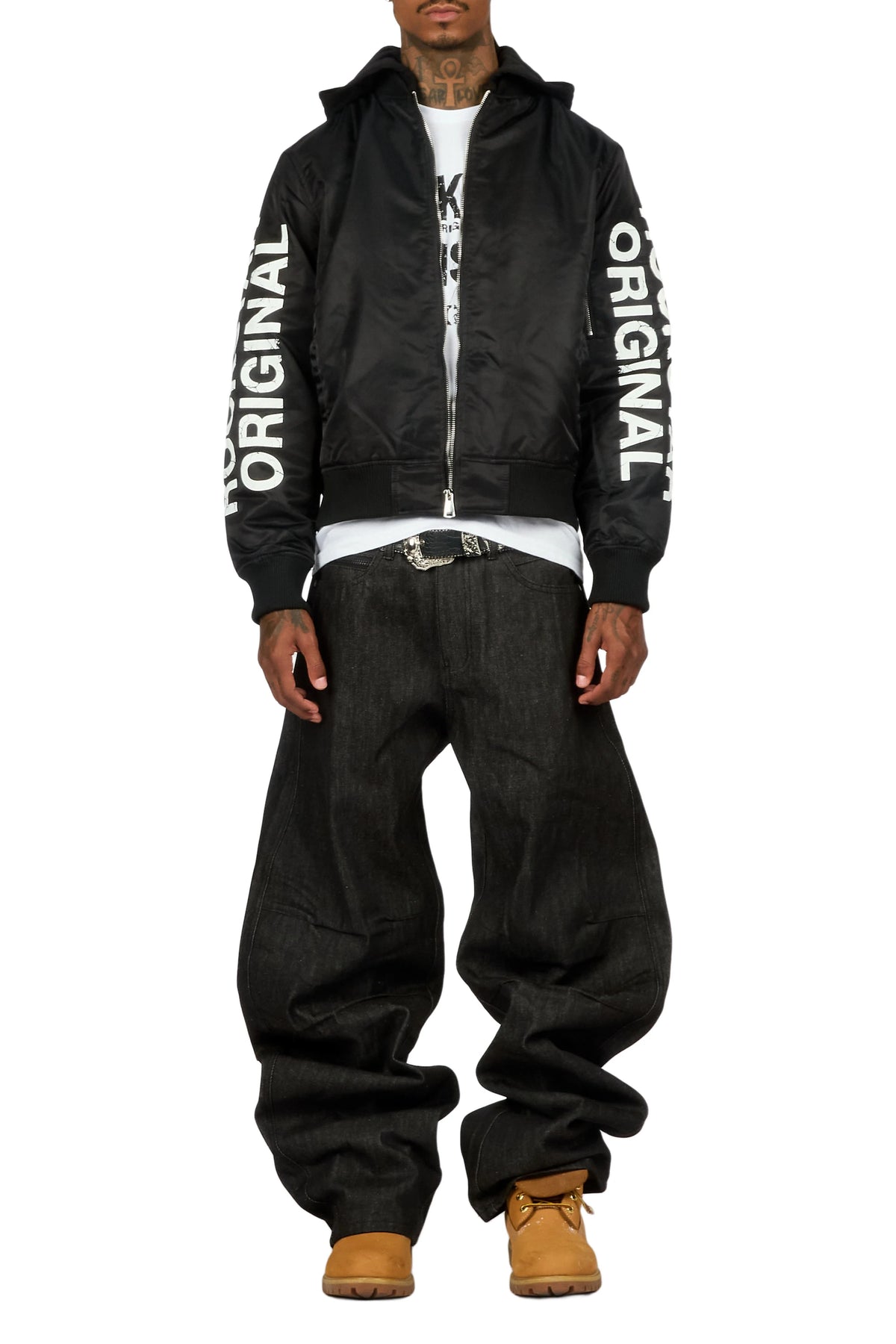 Fame Raw Black Barrel Fit Jean