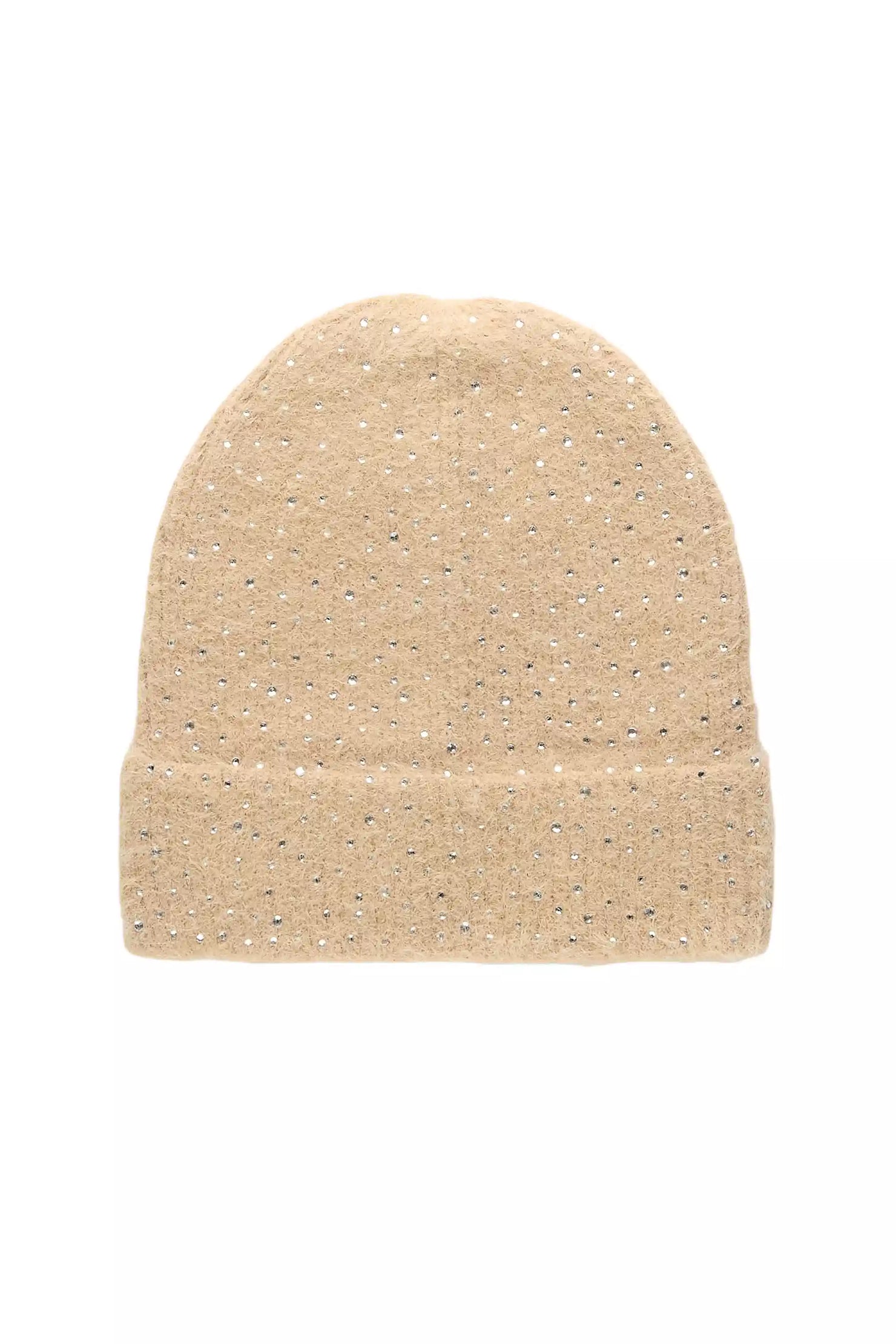 Keonnah Khaki Rhinestone Beanie