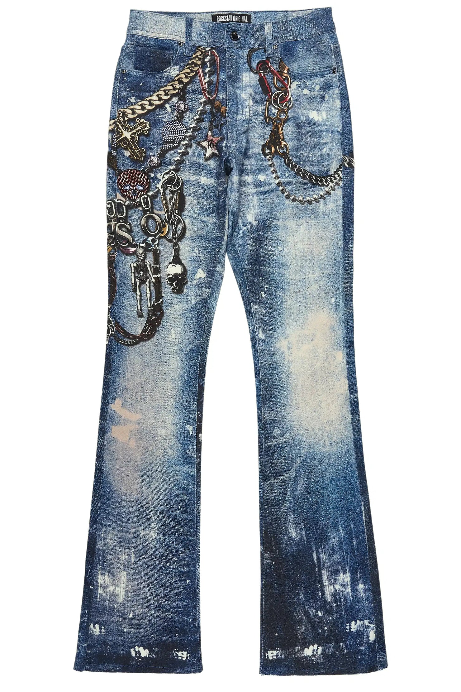 Kyrien Blue Stacked Flare Jean