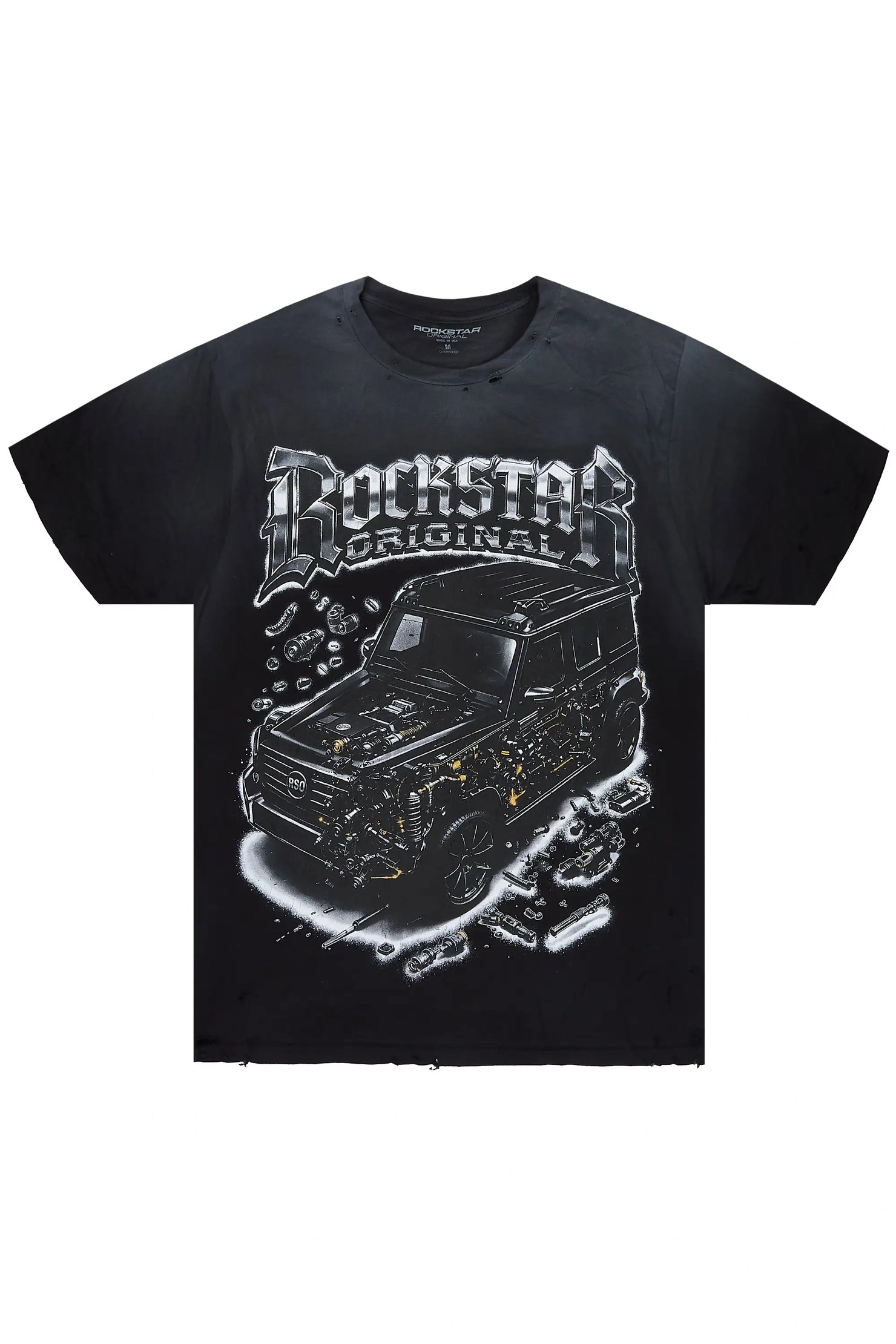 Mazon Black Oversized Graphic T-Shirt