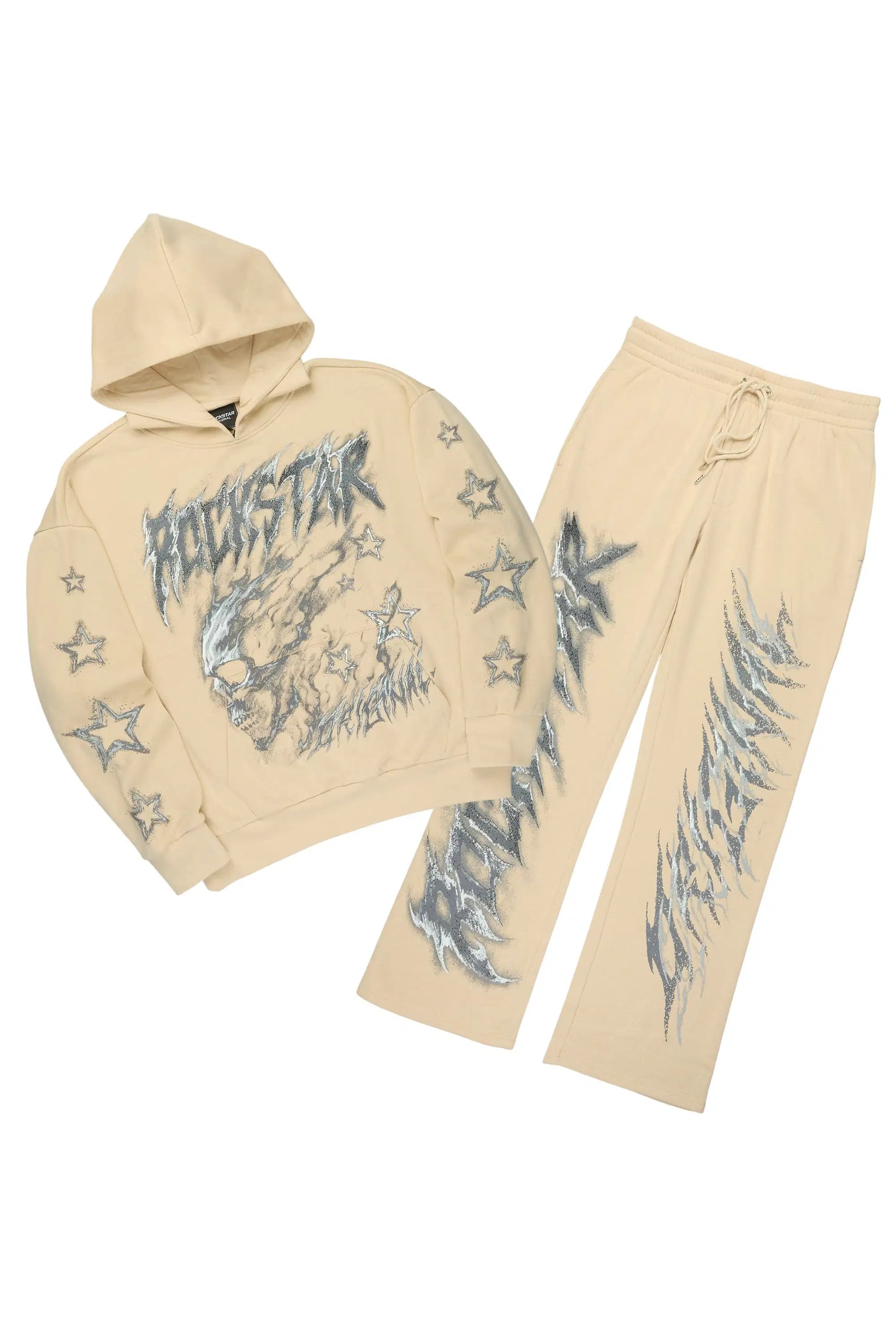 Jantra Beige Hoodie/Baggy Pant Track Set