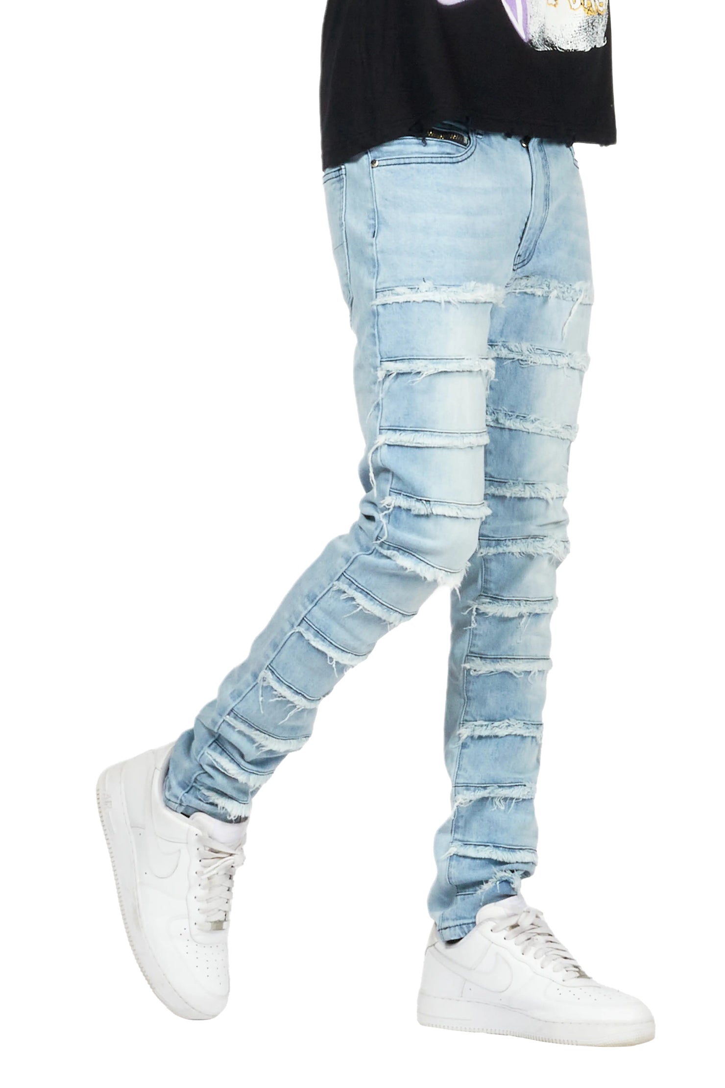 Waylon Blue Frayed Slim Fit Jean