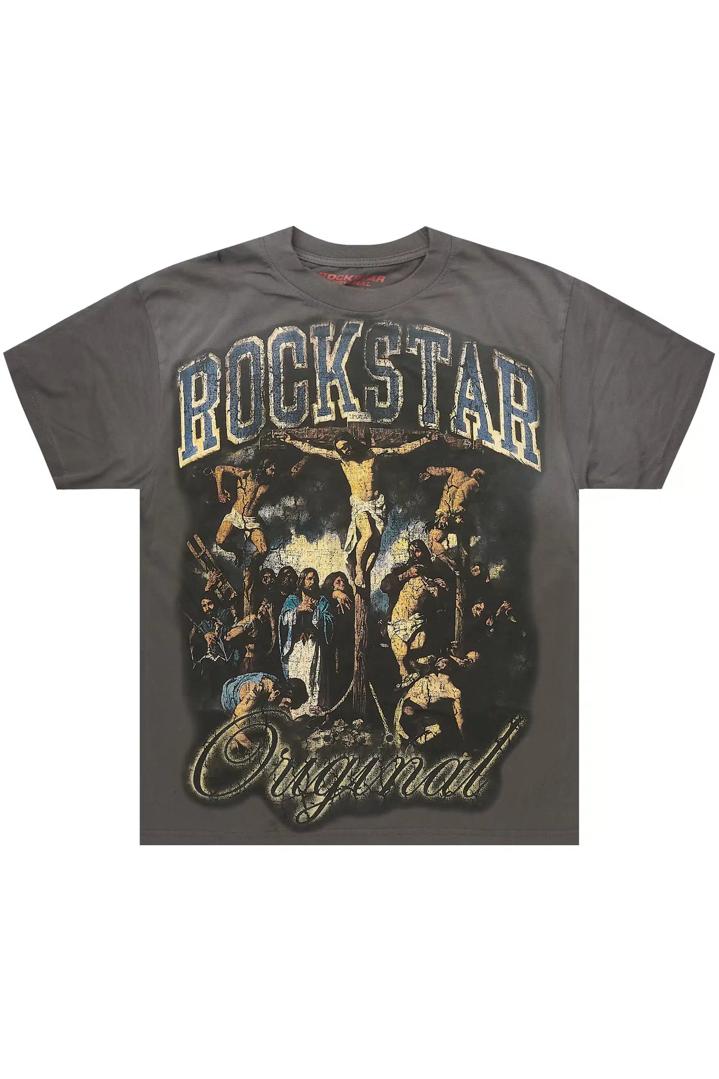 Waller Vintage Grey Oversized Graphic T-Shirt