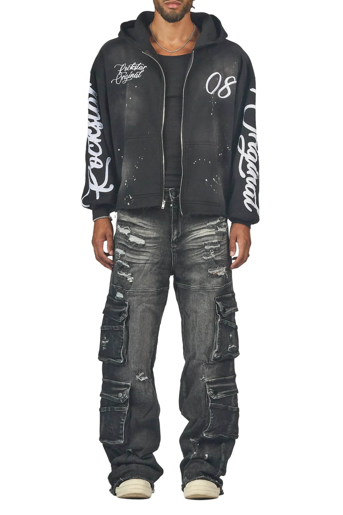 Keylor Black Wash Baggy Fit Jean