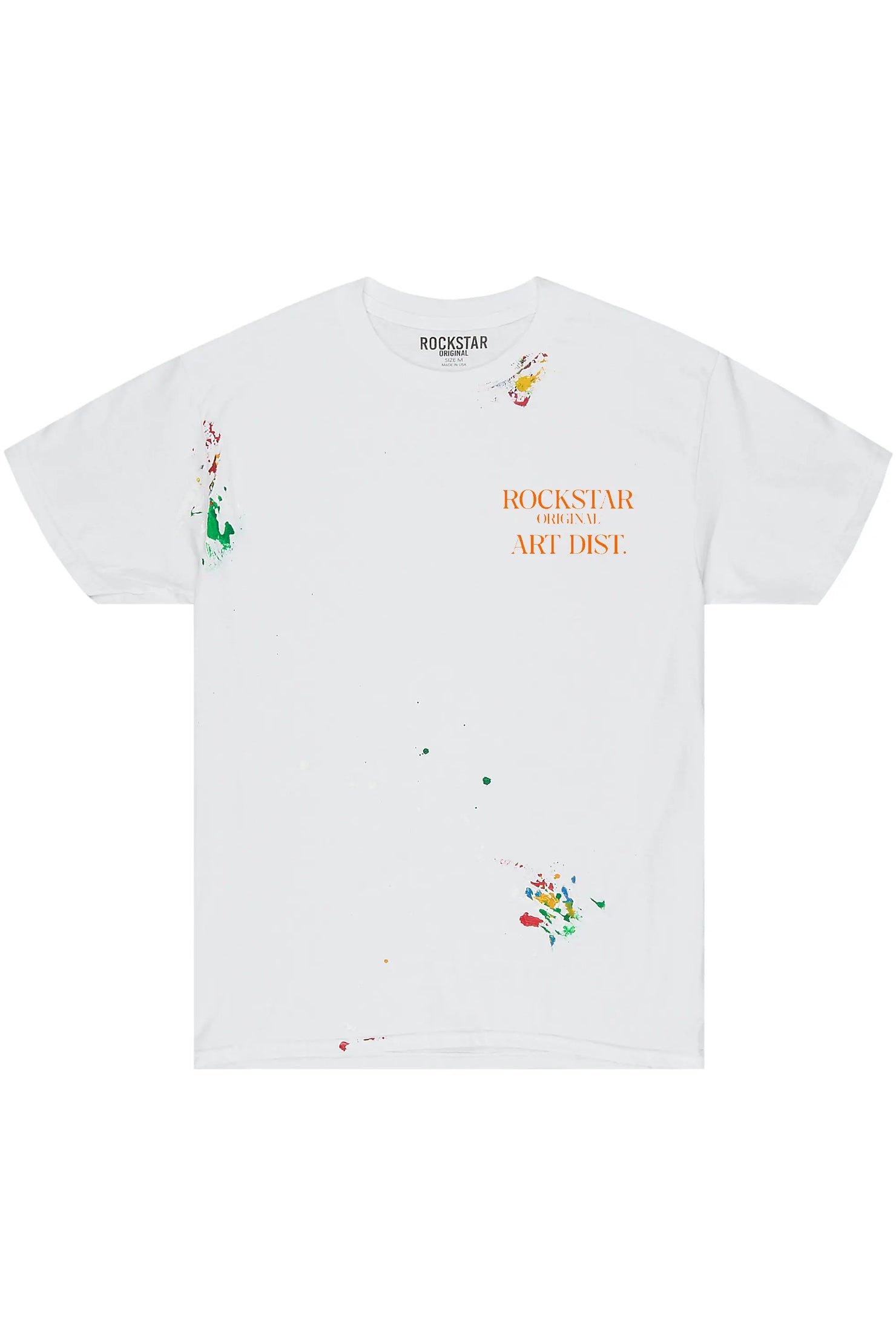 Palmer White/Orange Graphic T-Shirt