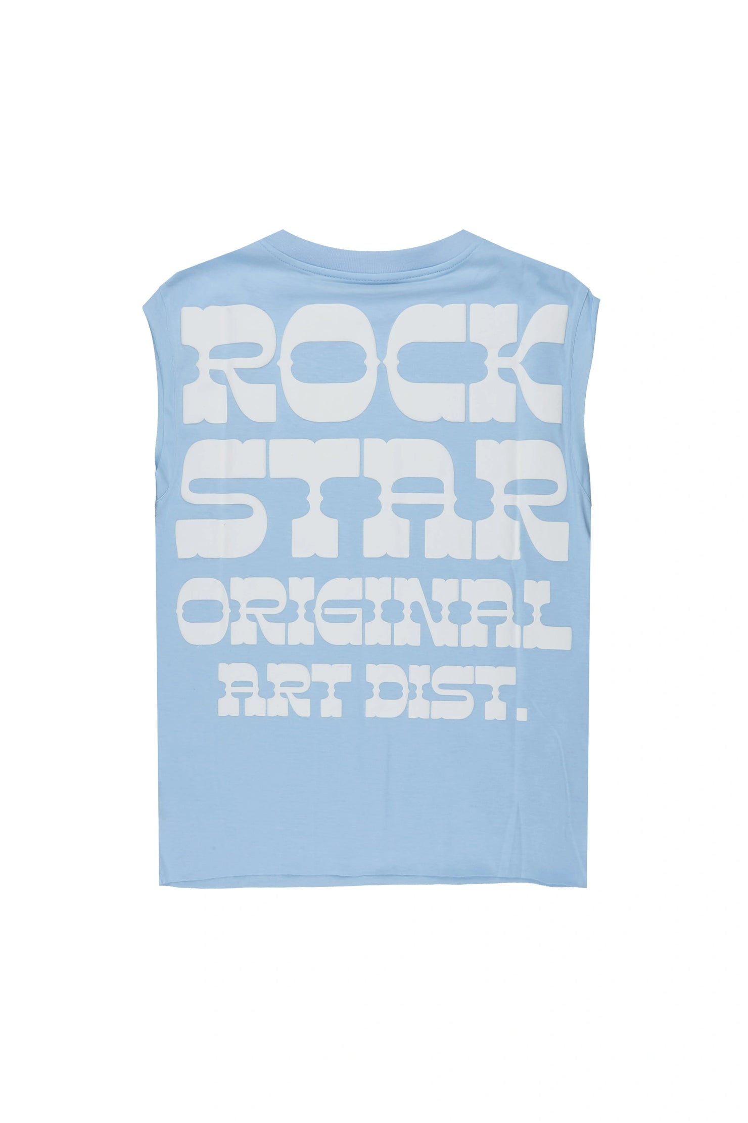 Boys Plot Baby Blue Puff Print Cut Sleeve Tee