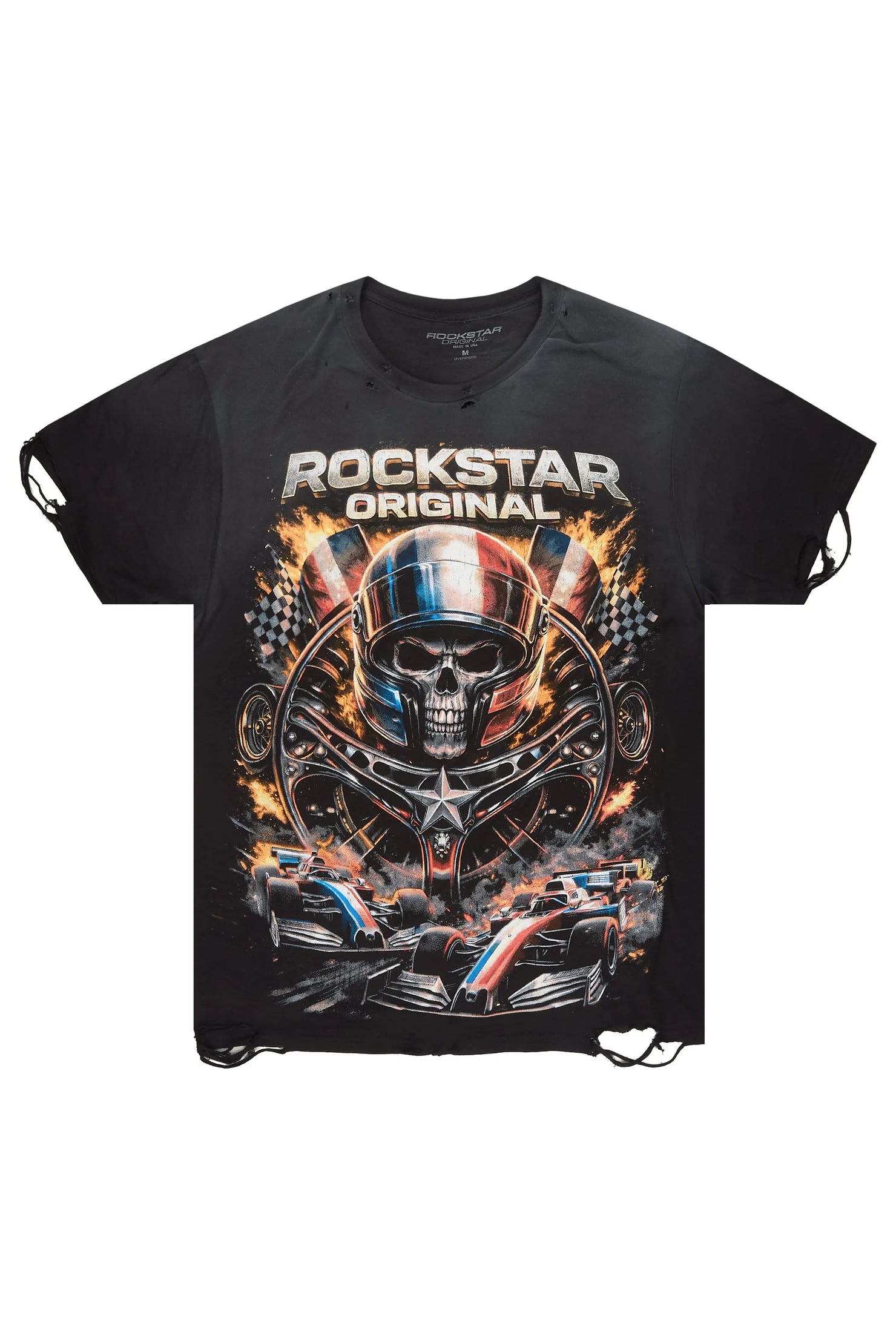 Diggs Black Oversized Graphic T-Shirt
