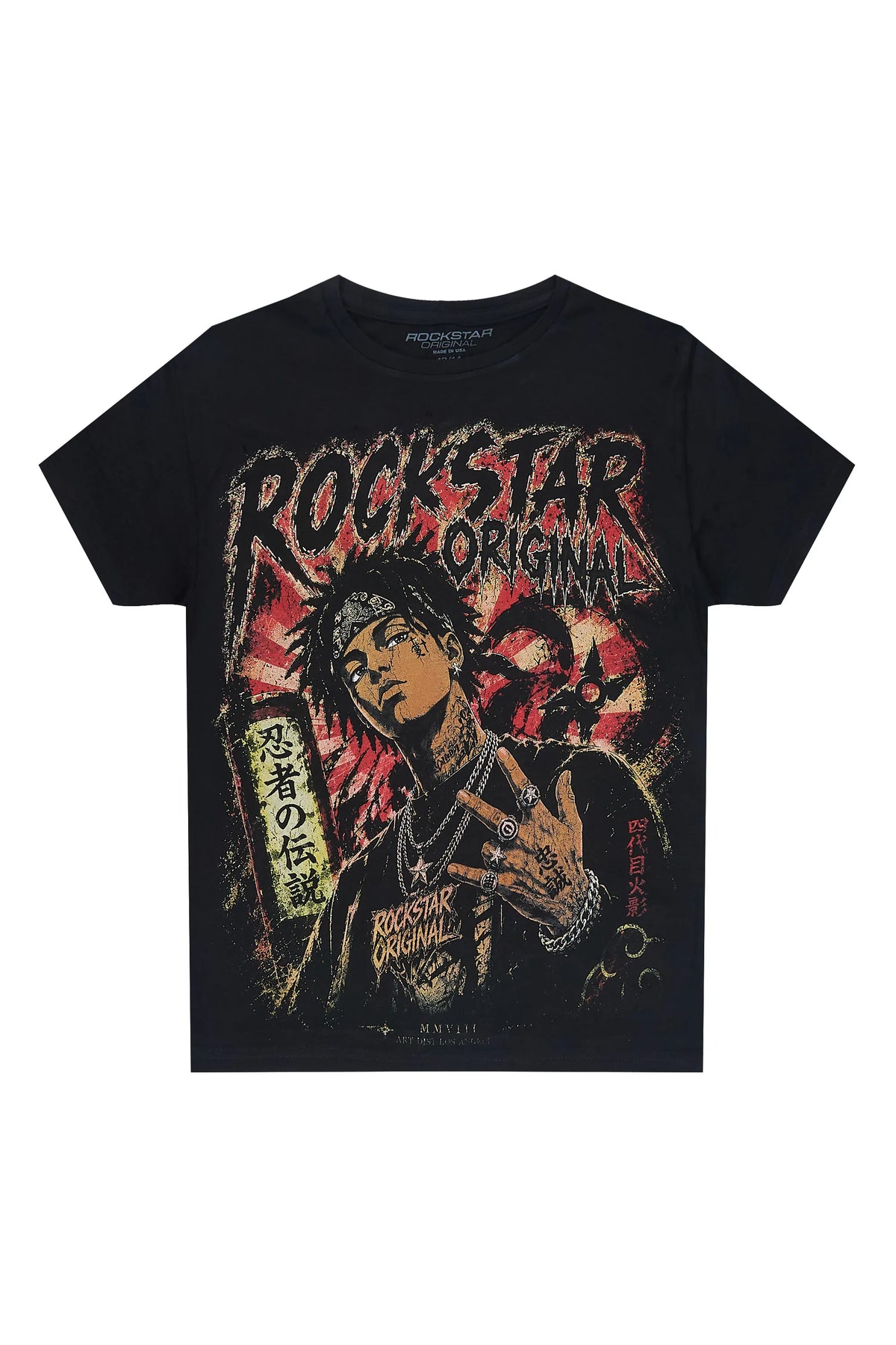 Boys Montae Black Graphic T-Shirt