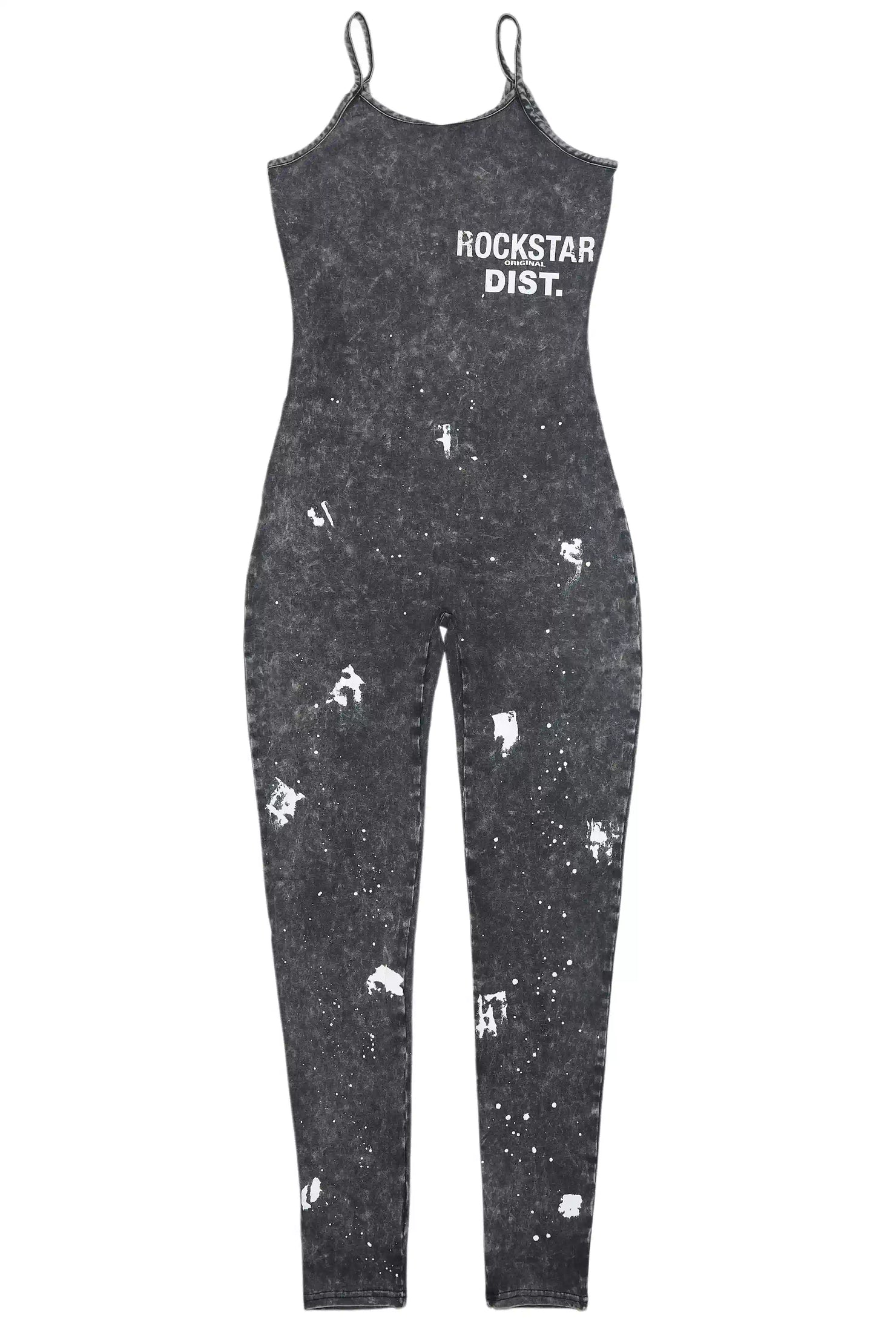 Renae Black Painted Jumpsuit