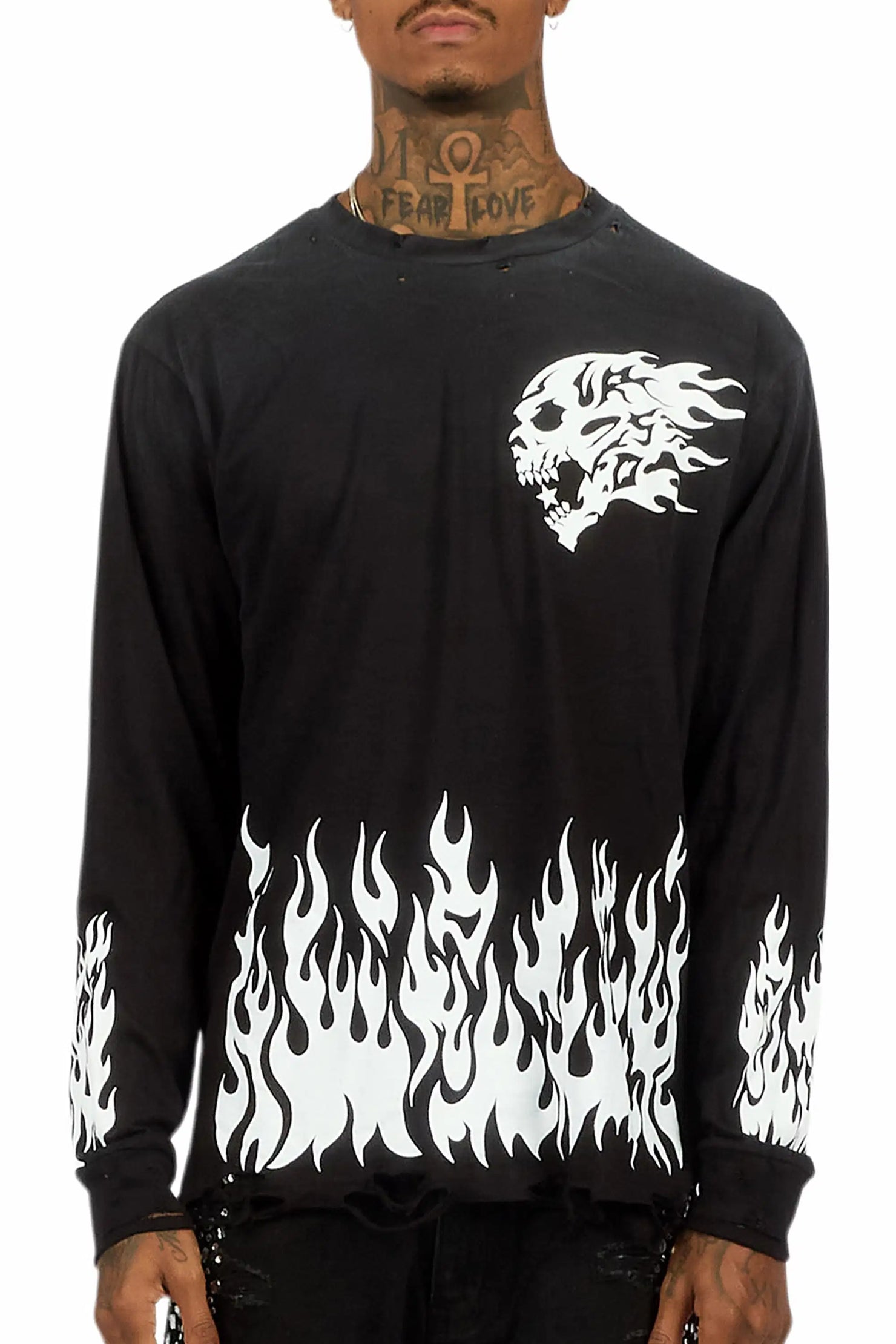 Bubble Black/White Long Sleeve Graphic T-Shirt