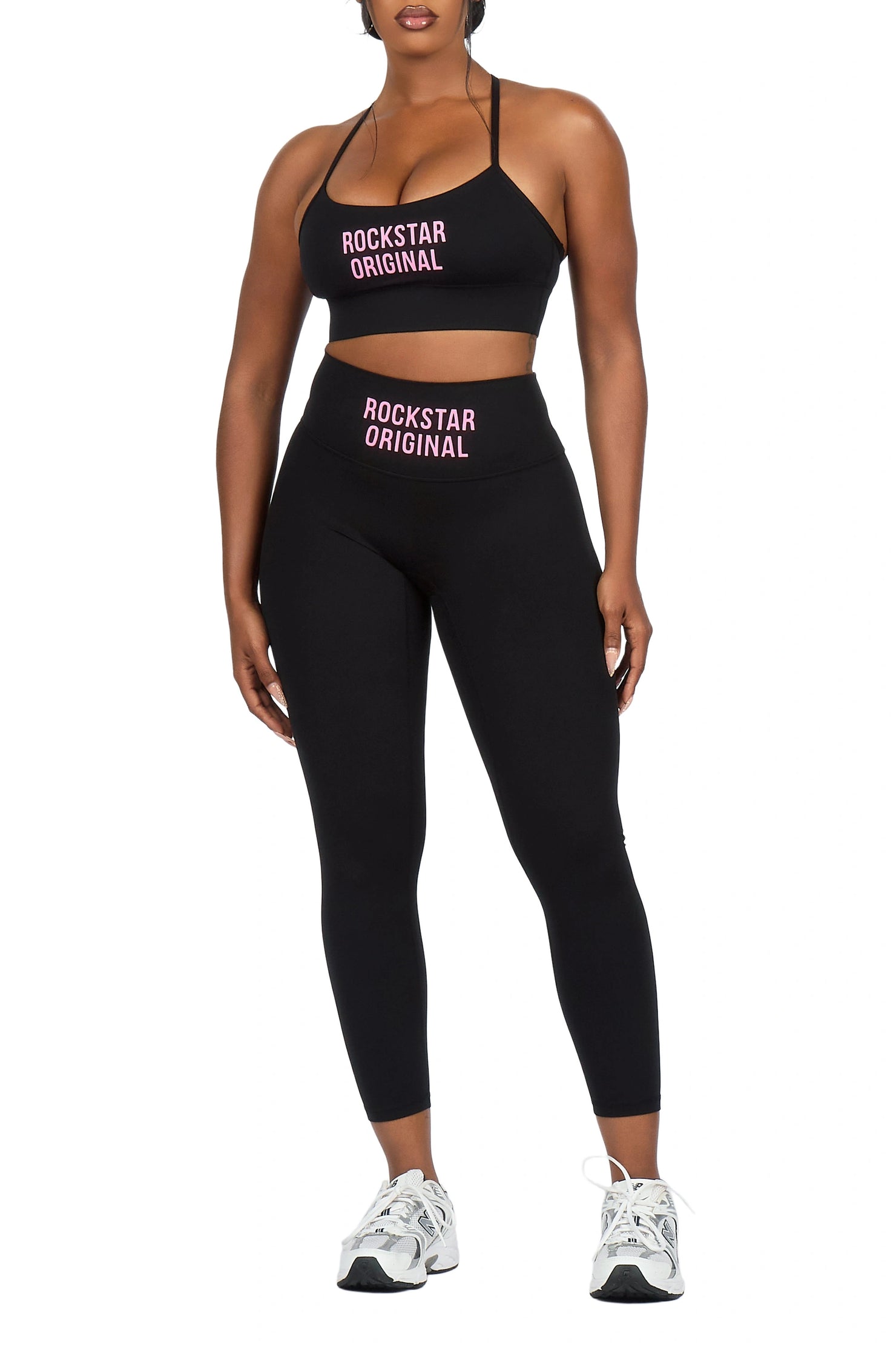Jameka Black Tank Active Legging Set