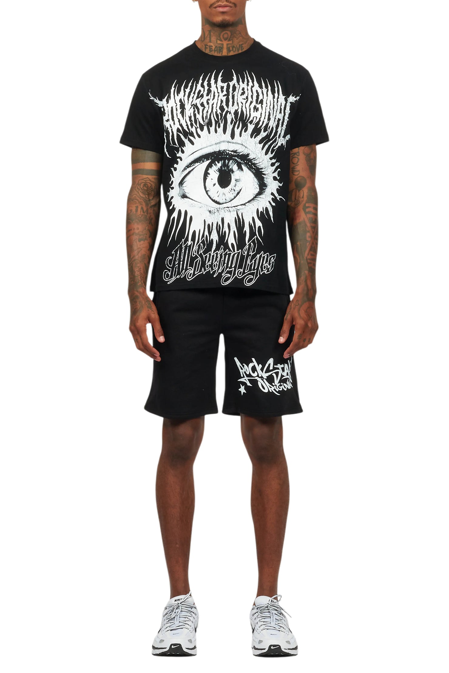 All Seeing Eyes Black Short Set