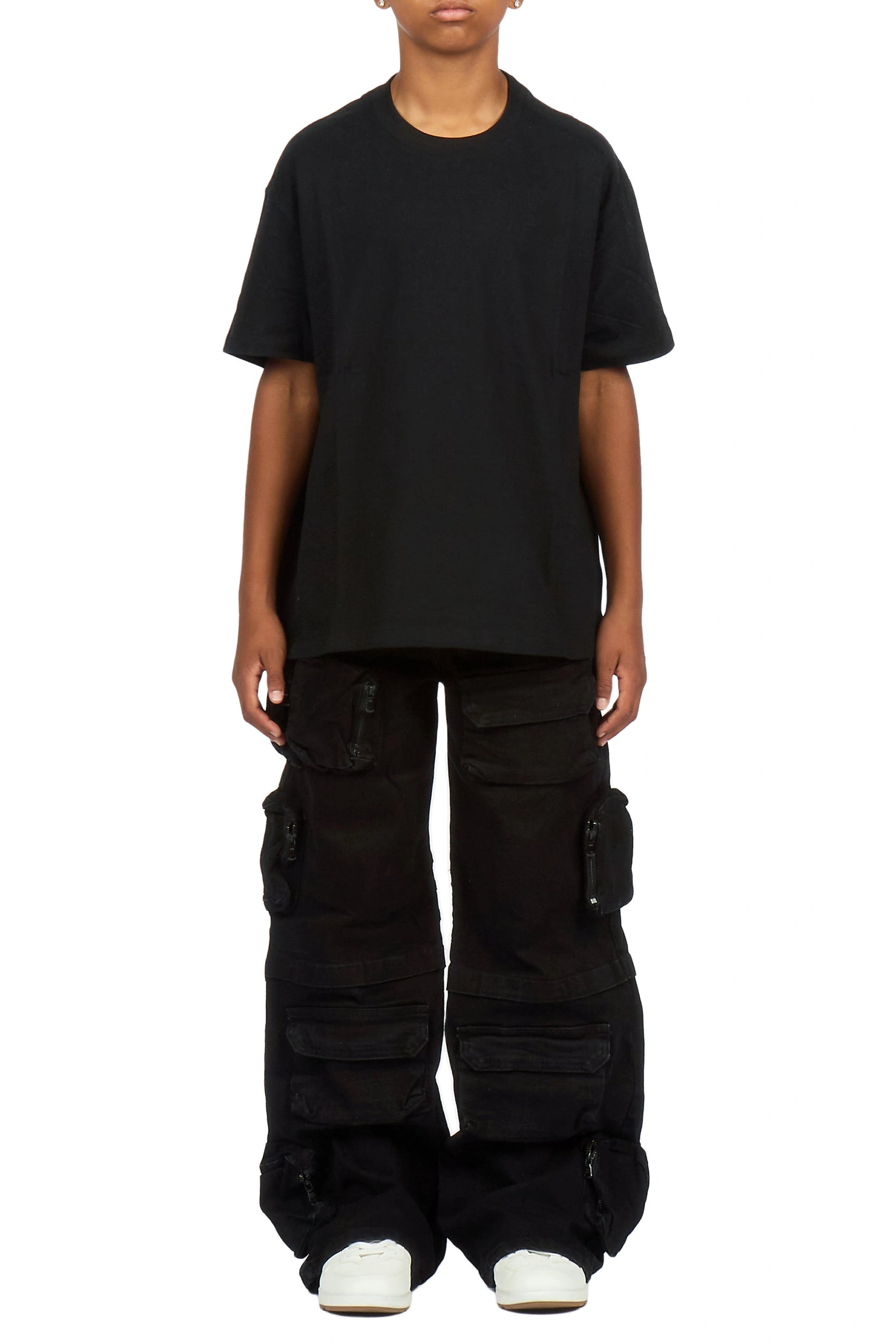 Boys Pocketeer Black Baggy Fit Cargo Jean