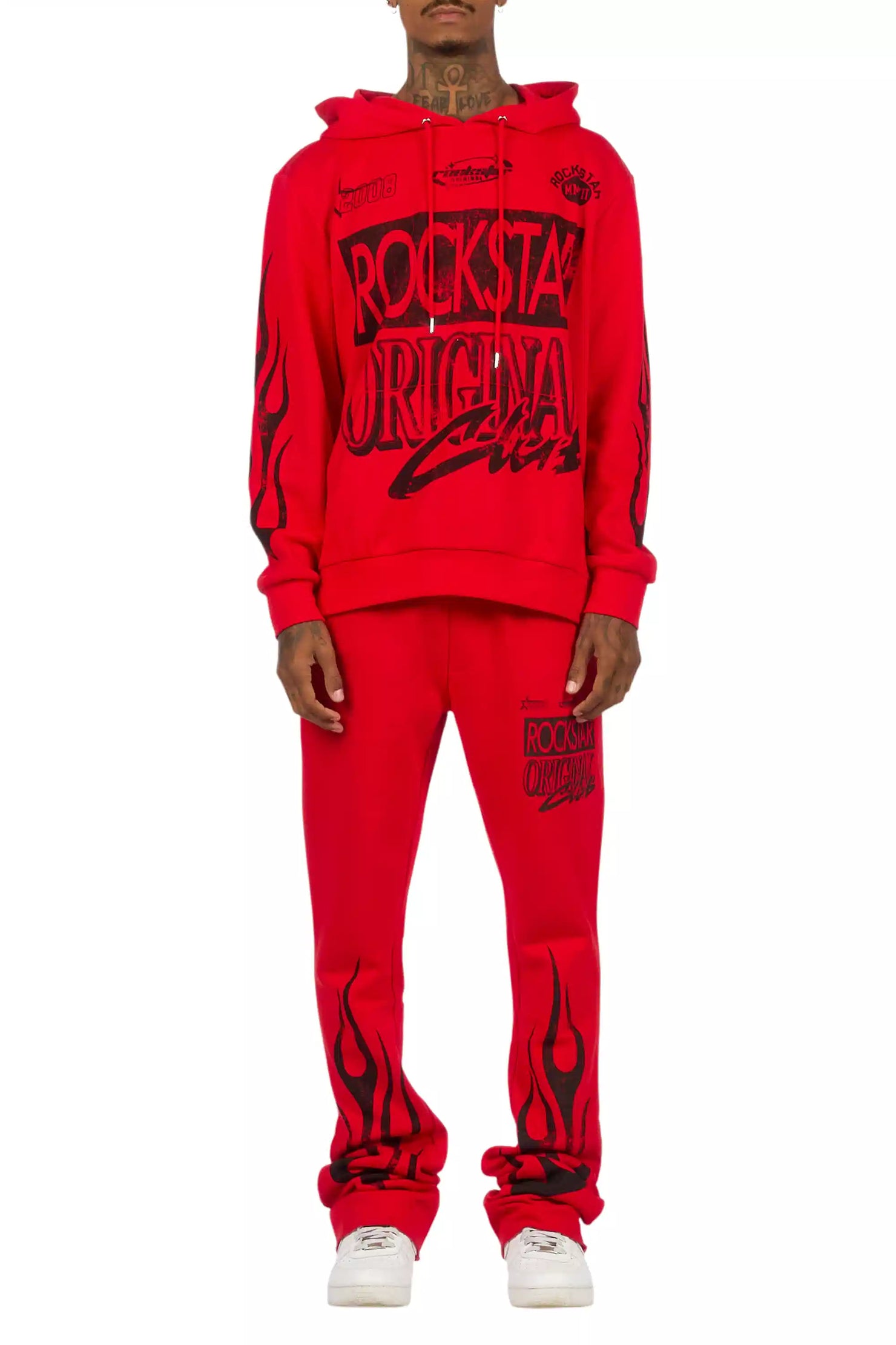Rylok Red/Black Hoodie Stacked Track Set