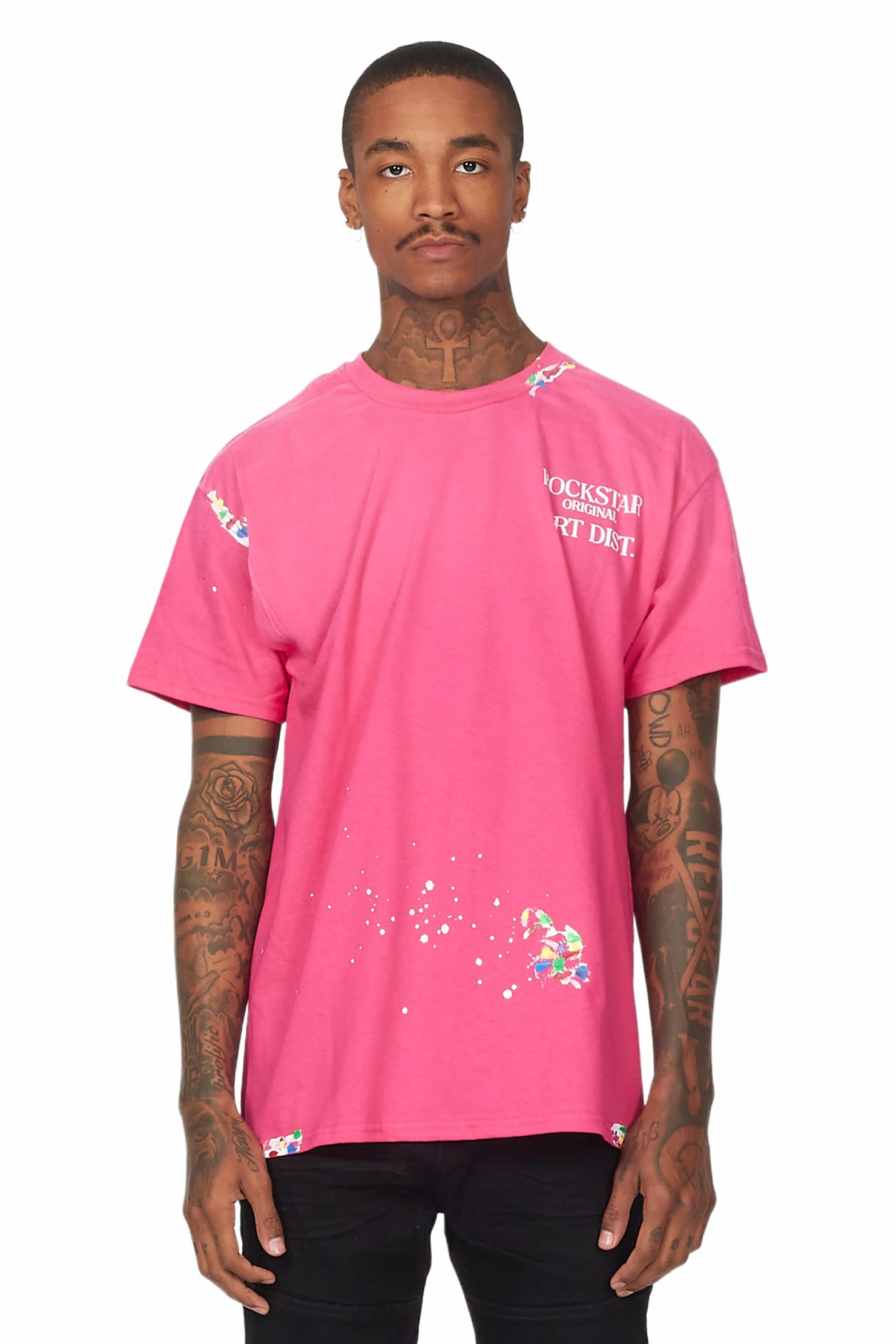 Palmer Pink/White Graphic T-Shirt