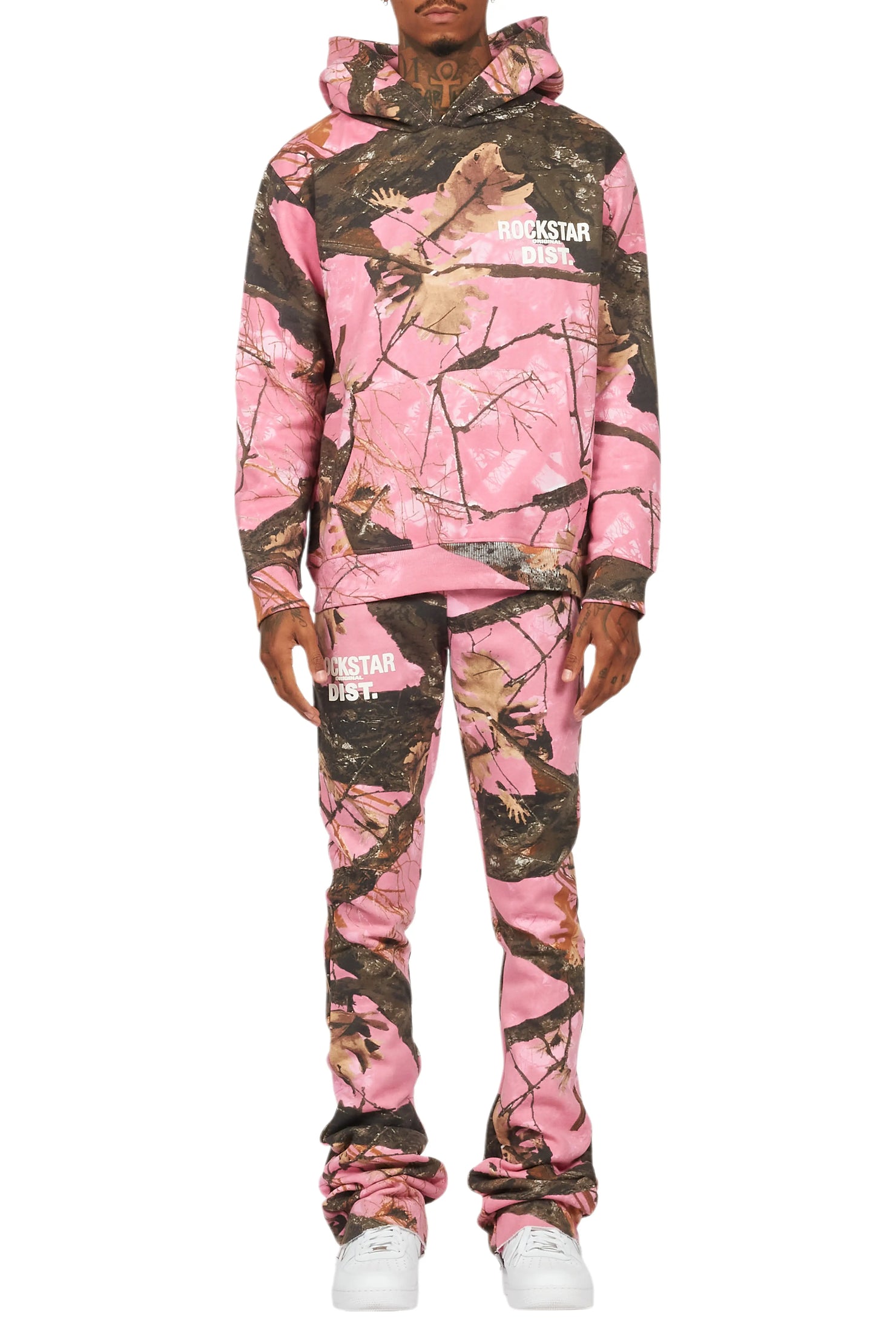 Tabby Pink Graphic Stacked Flare Track Set