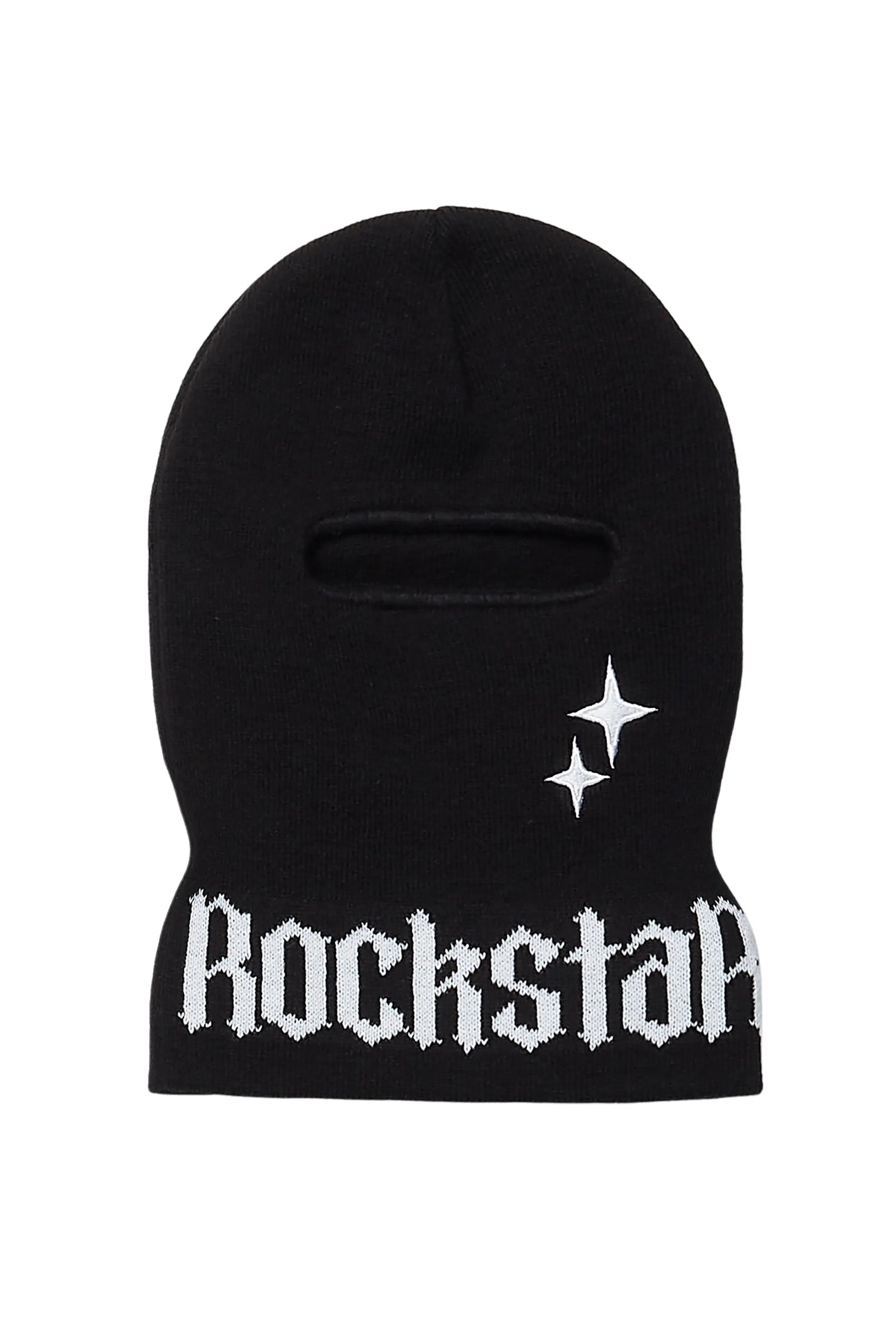 Boys Seppo Black  Embroidery Ski Mask